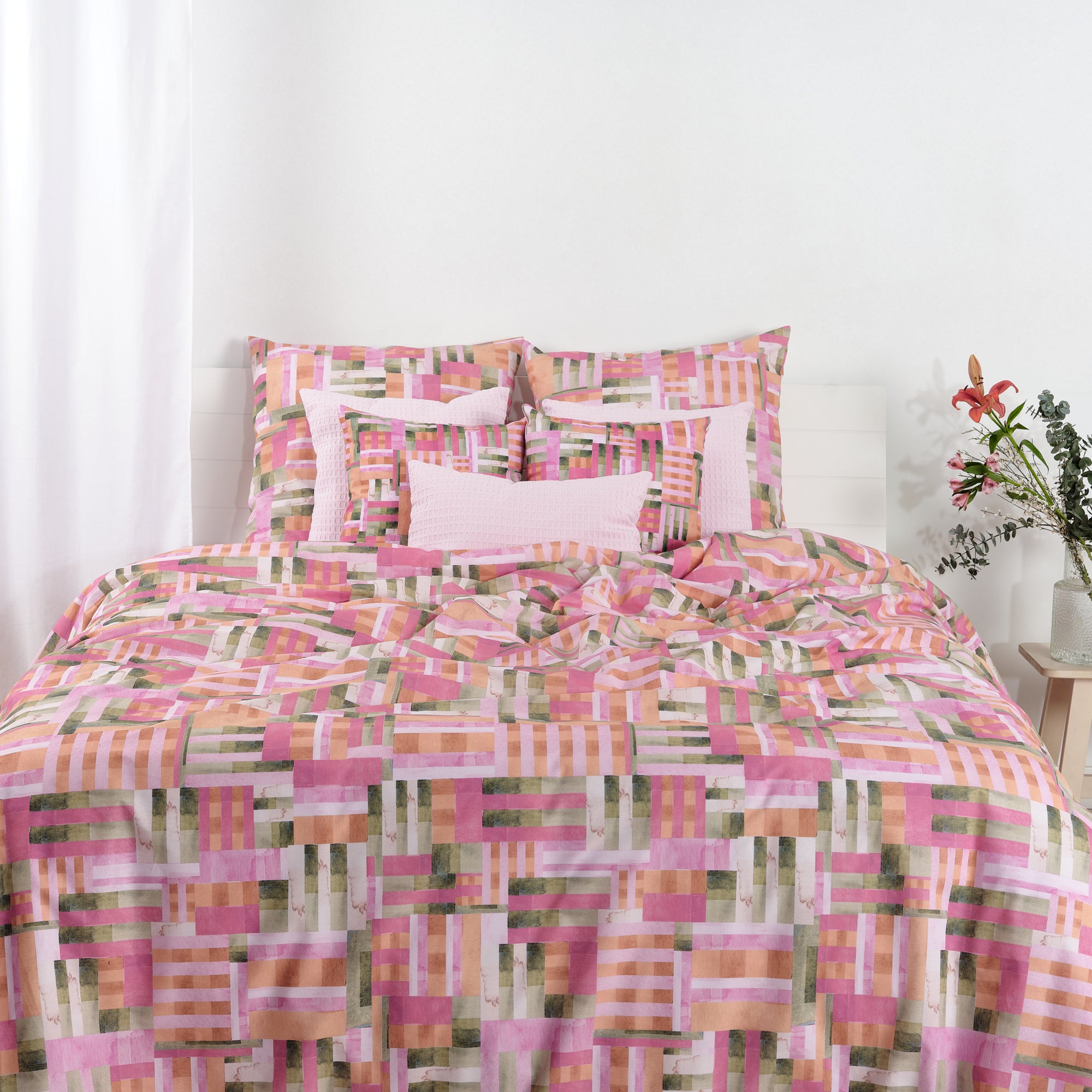 Housse de couette Diss Fuchsia 100% coton