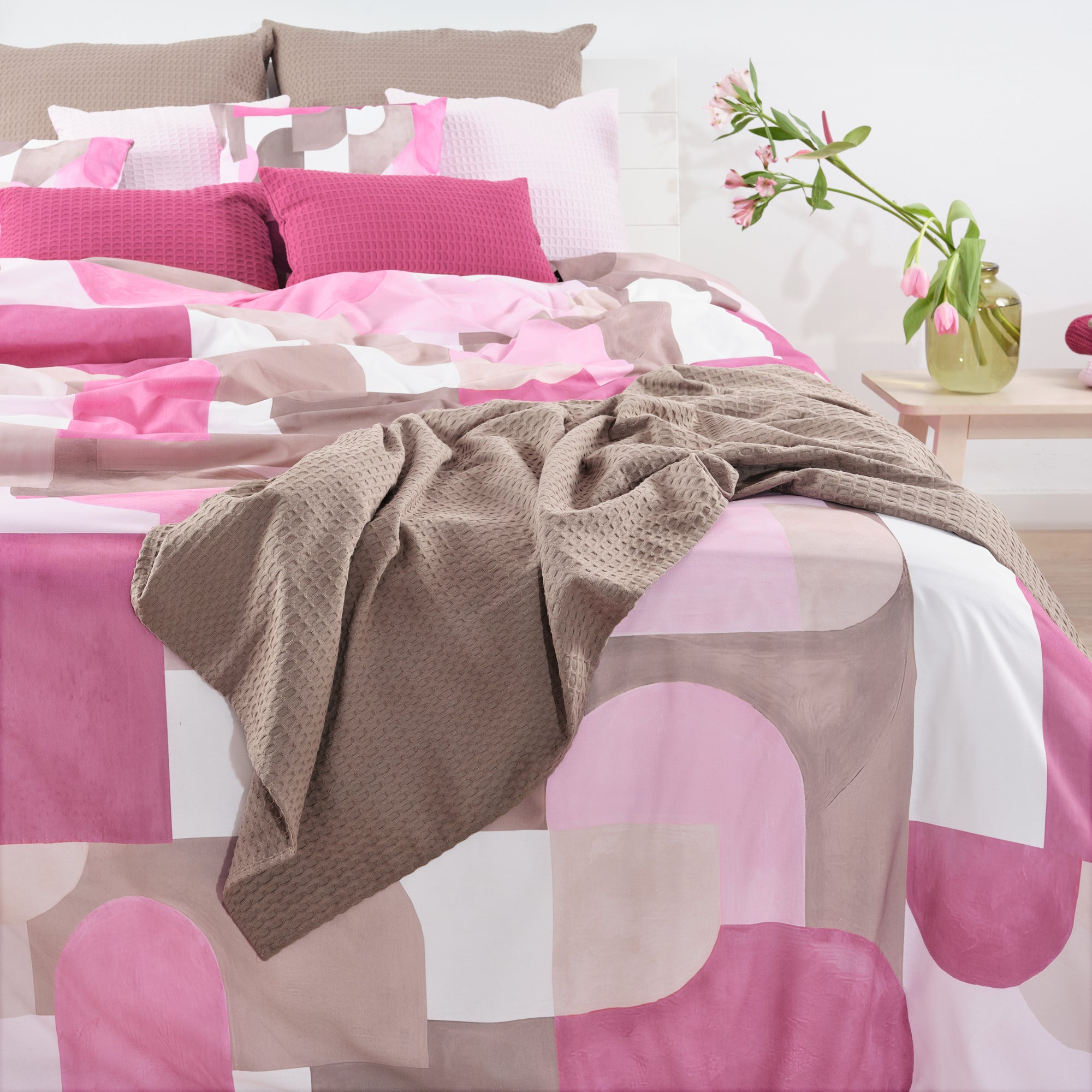 Housse de couette Dundee Pink 100% coton
