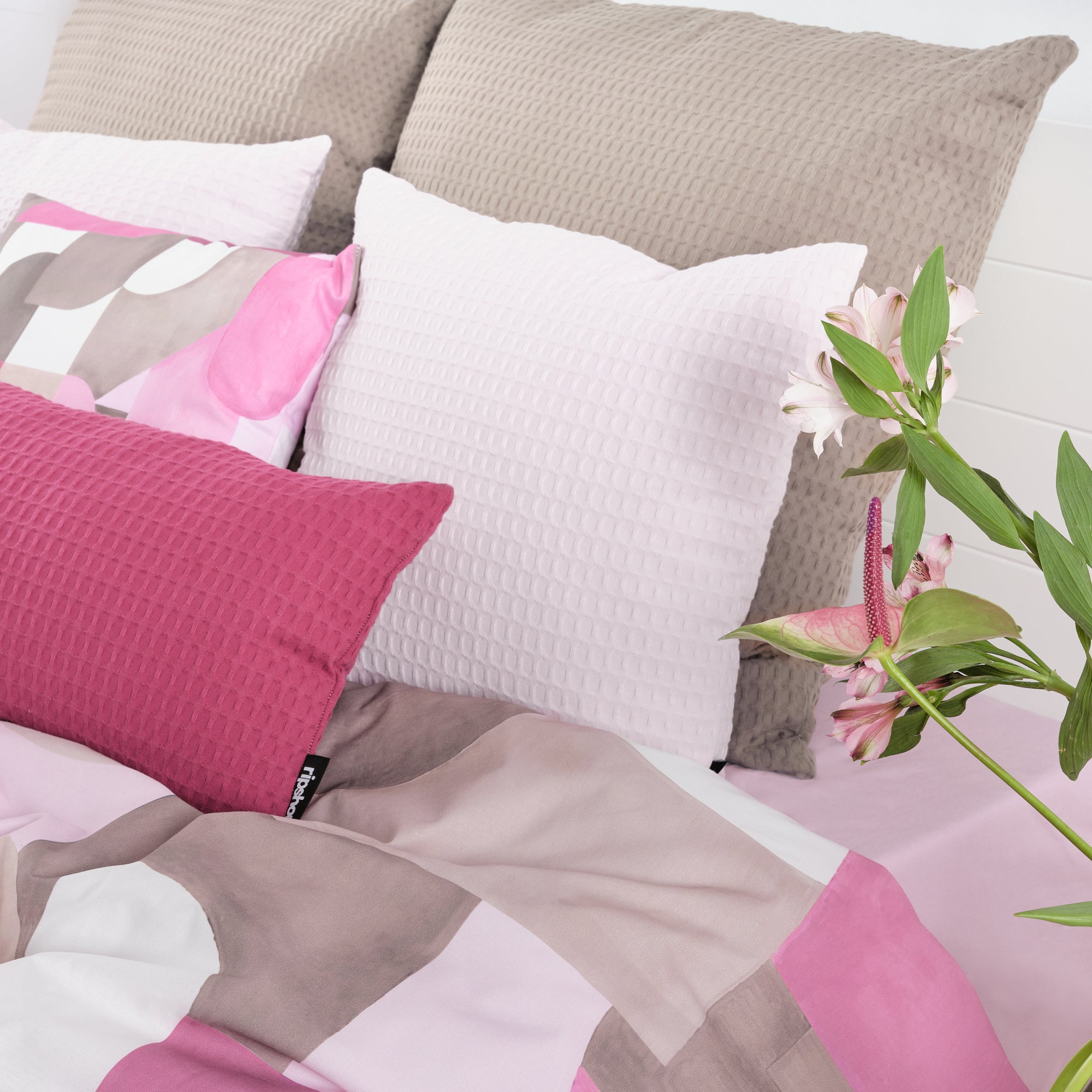 Housse de couette Dundee Pink 100% coton