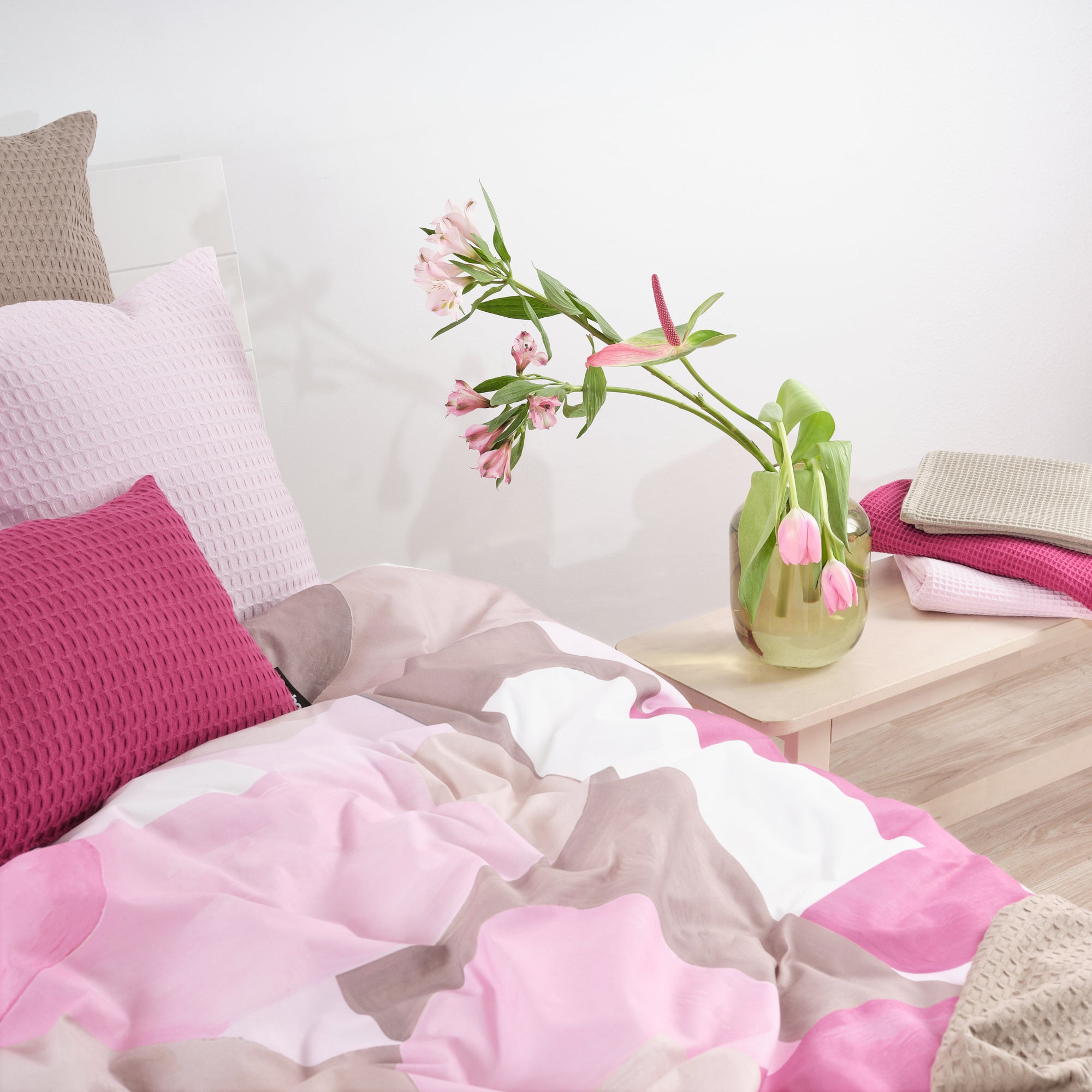 Housse de couette Dundee Pink 100% coton