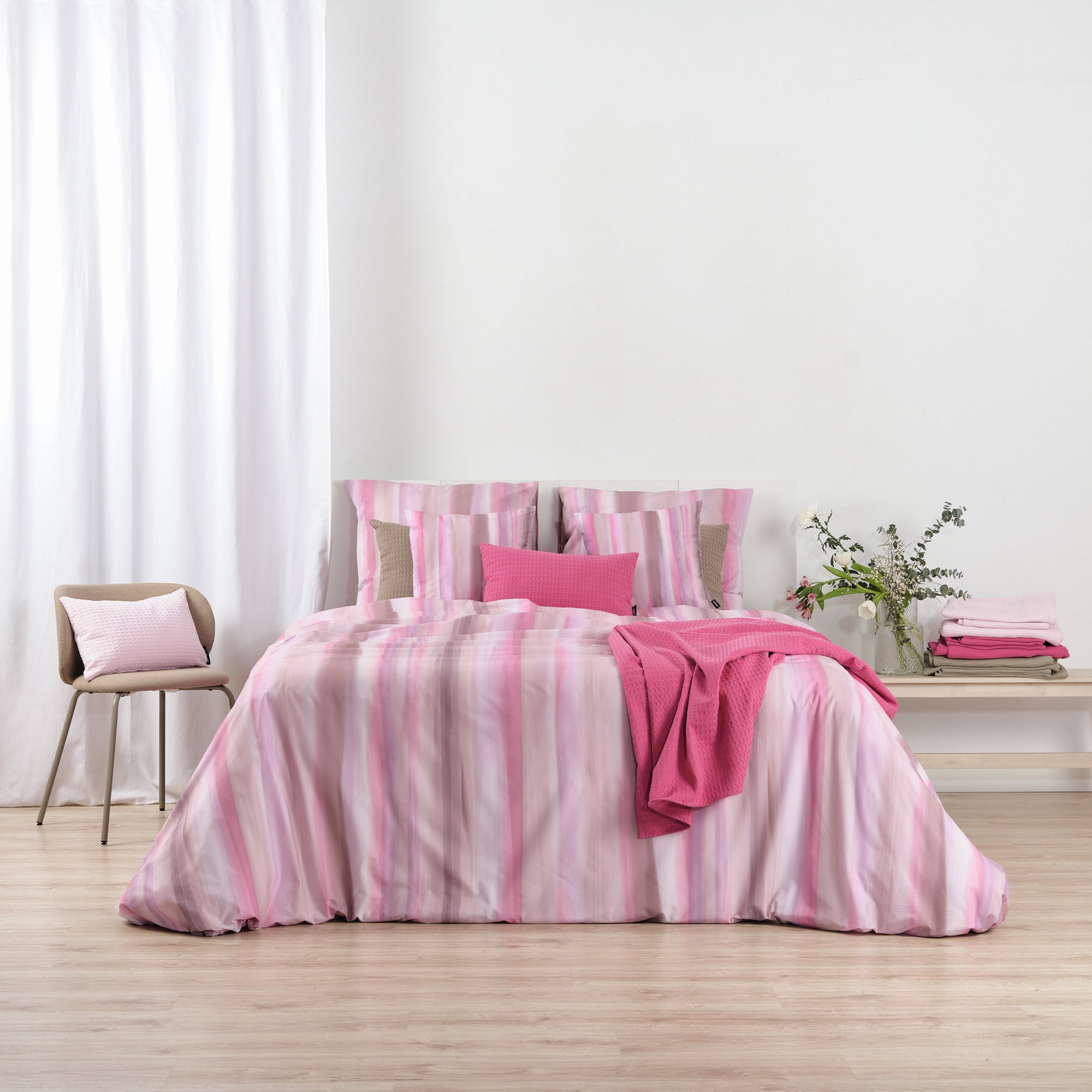 Housse de couette 100% coton Exeter Nude