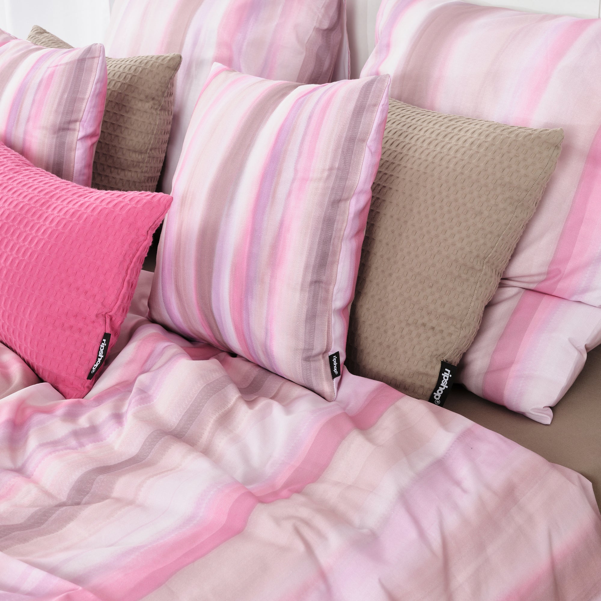 Housse de couette 100% coton Exeter Nude