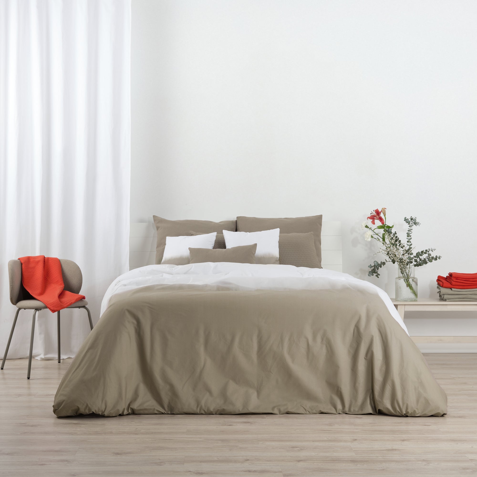 Housse de couette Fowey Brown 100% coton