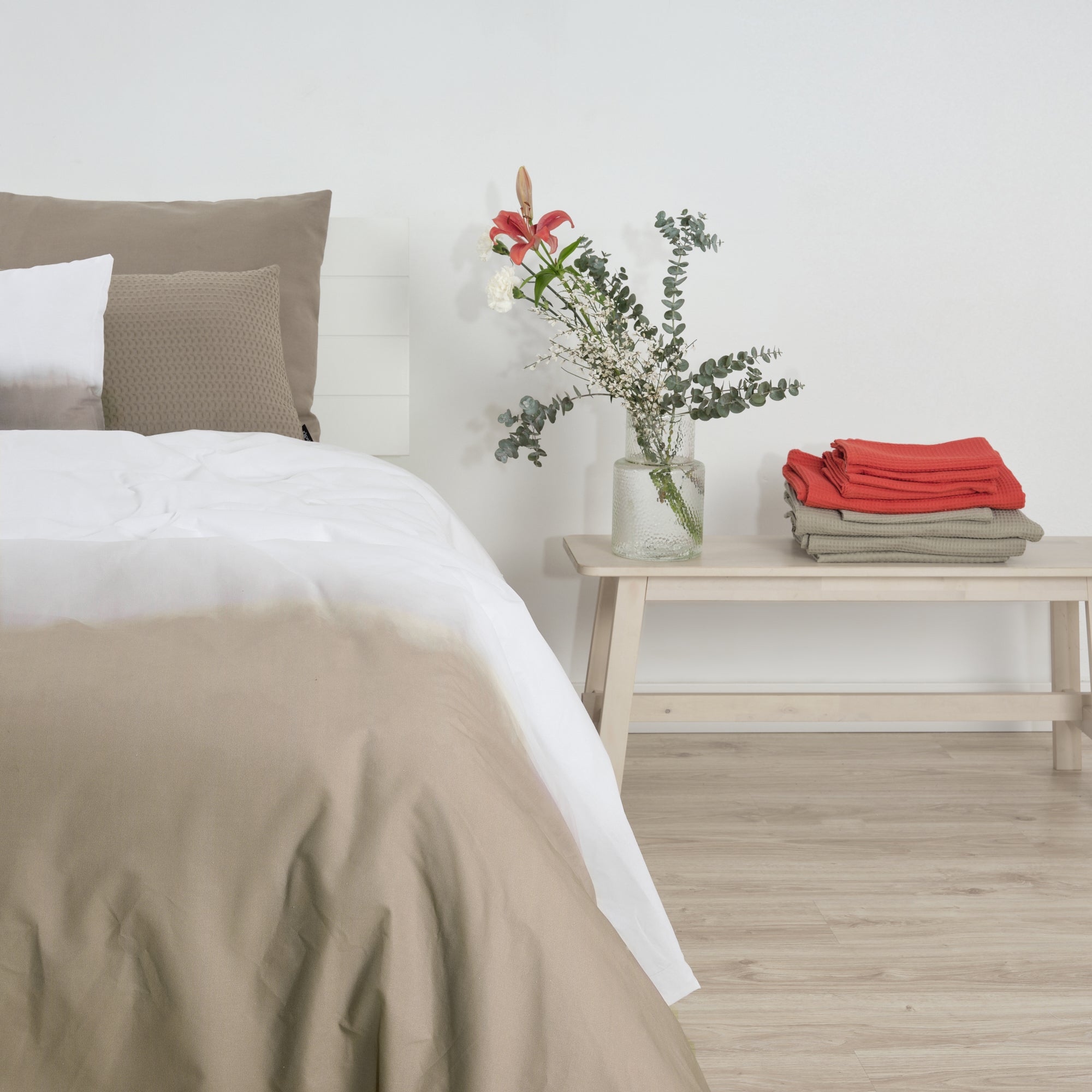 Housse de couette Fowey Brown 100% coton