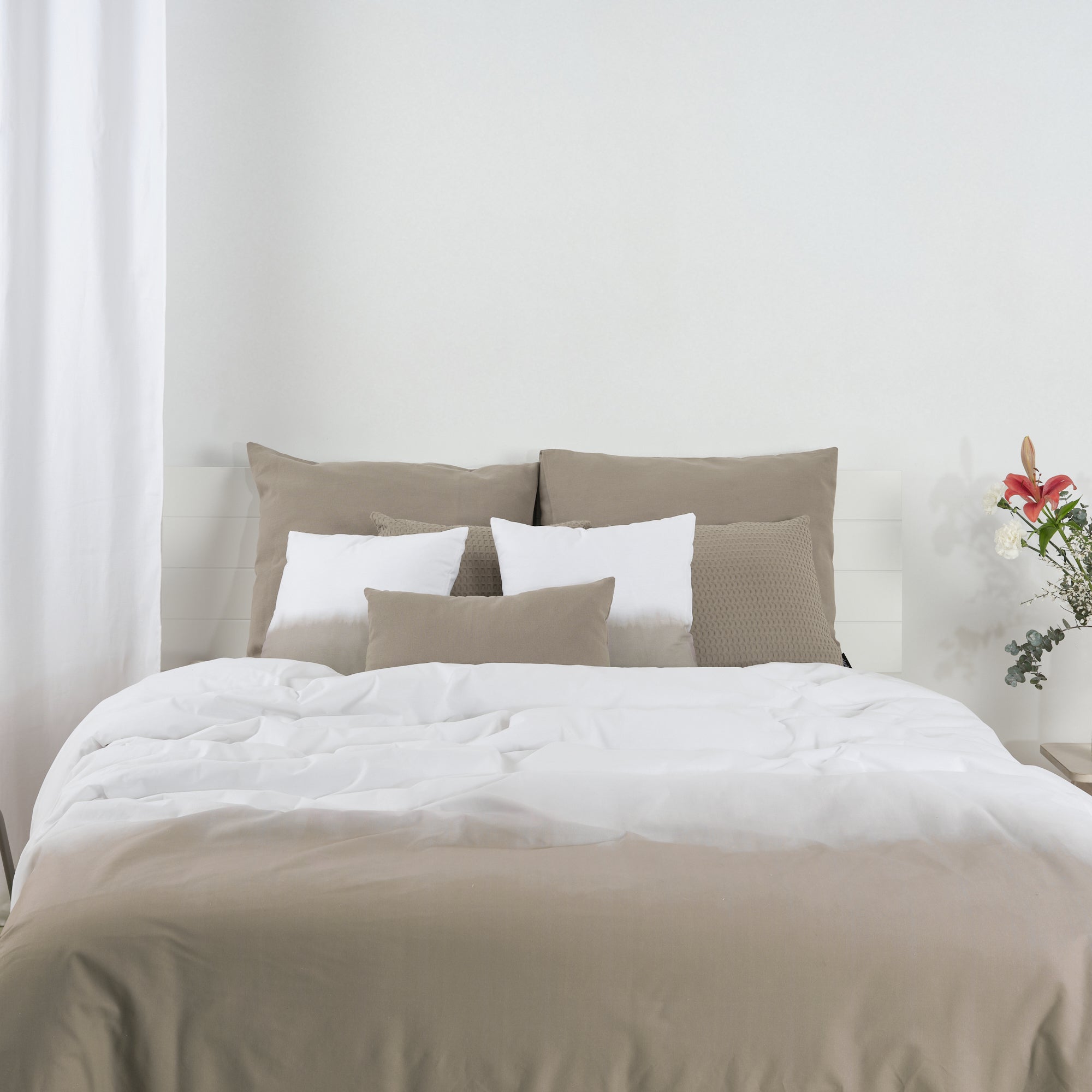 Housse de couette Fowey Brown 100% coton