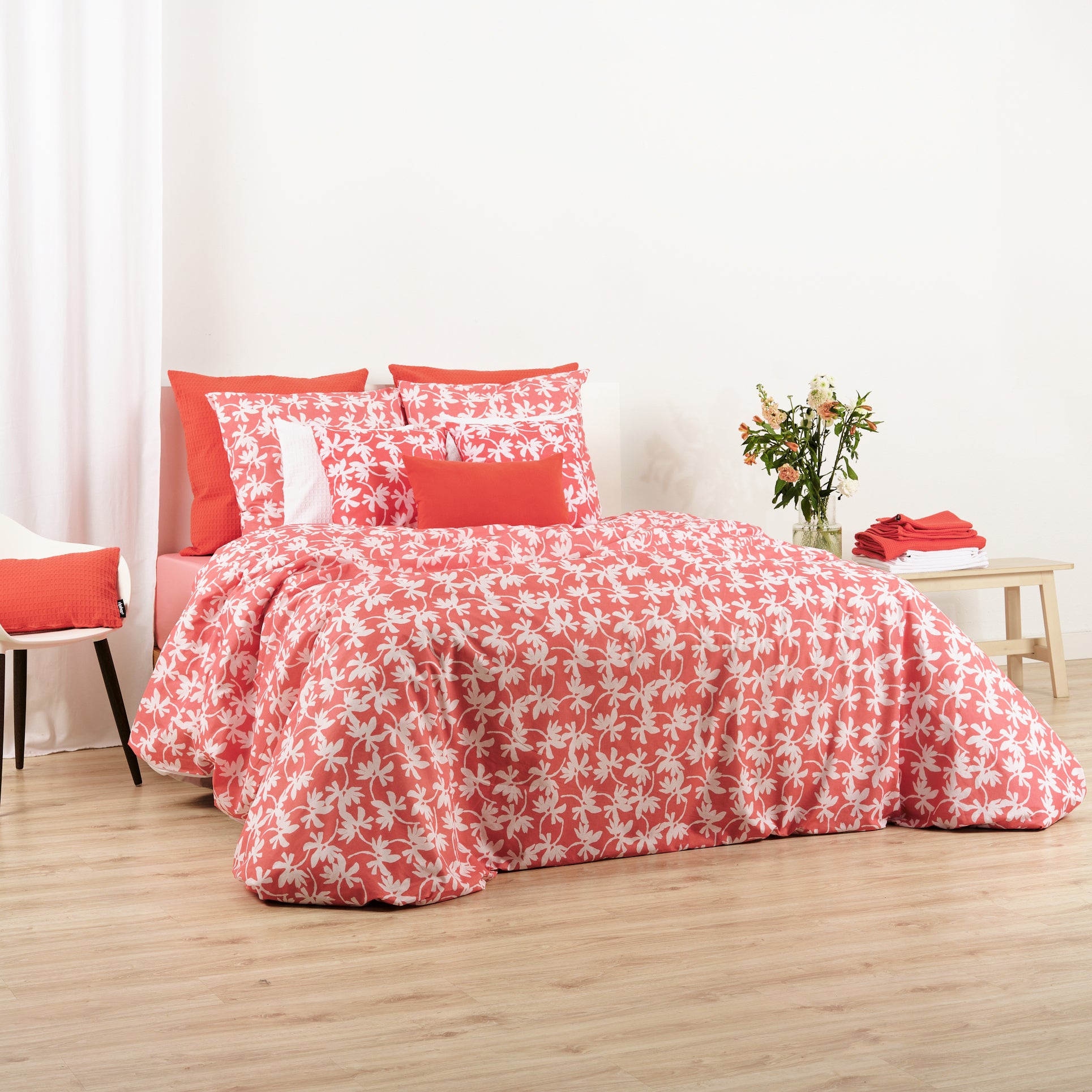 Halton Strawberry reversible duvet cover 100% cotton