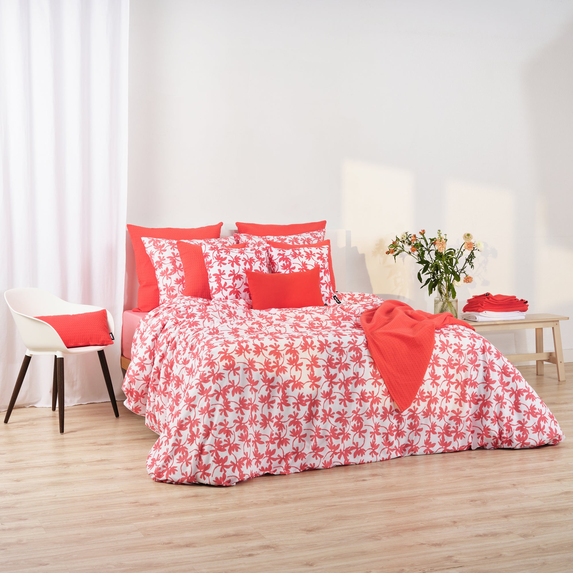 Halton Strawberry reversible duvet cover 100% cotton