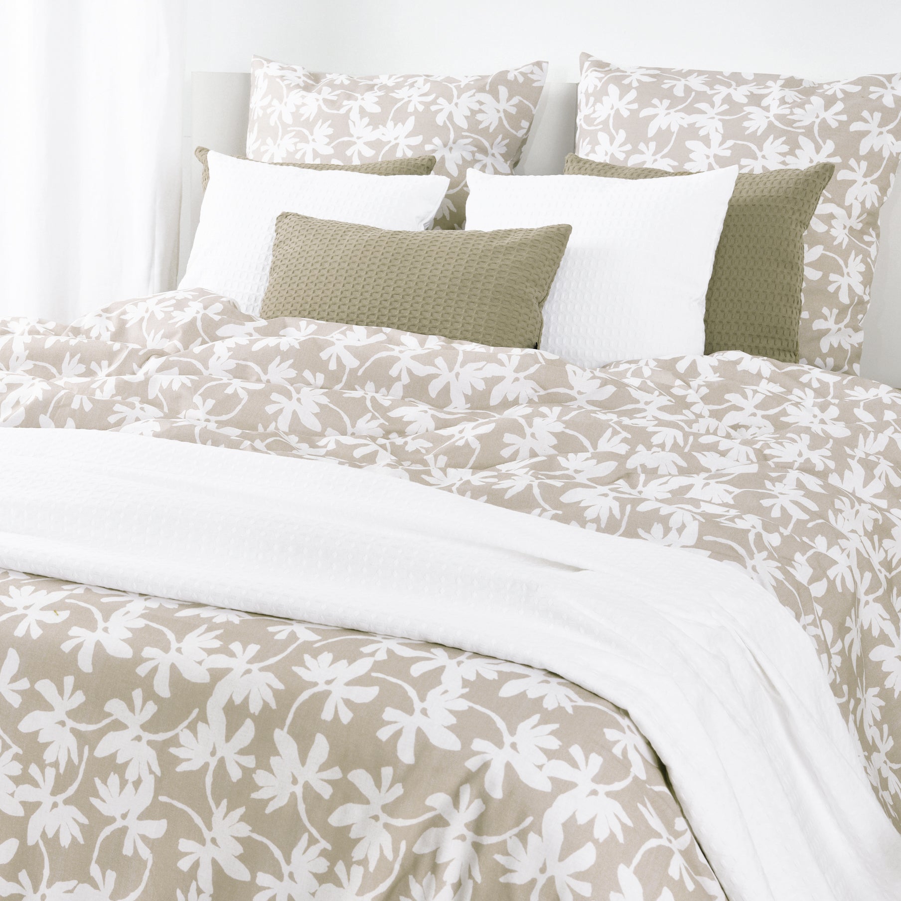 Halton Brown reversible duvet cover 100% cotton