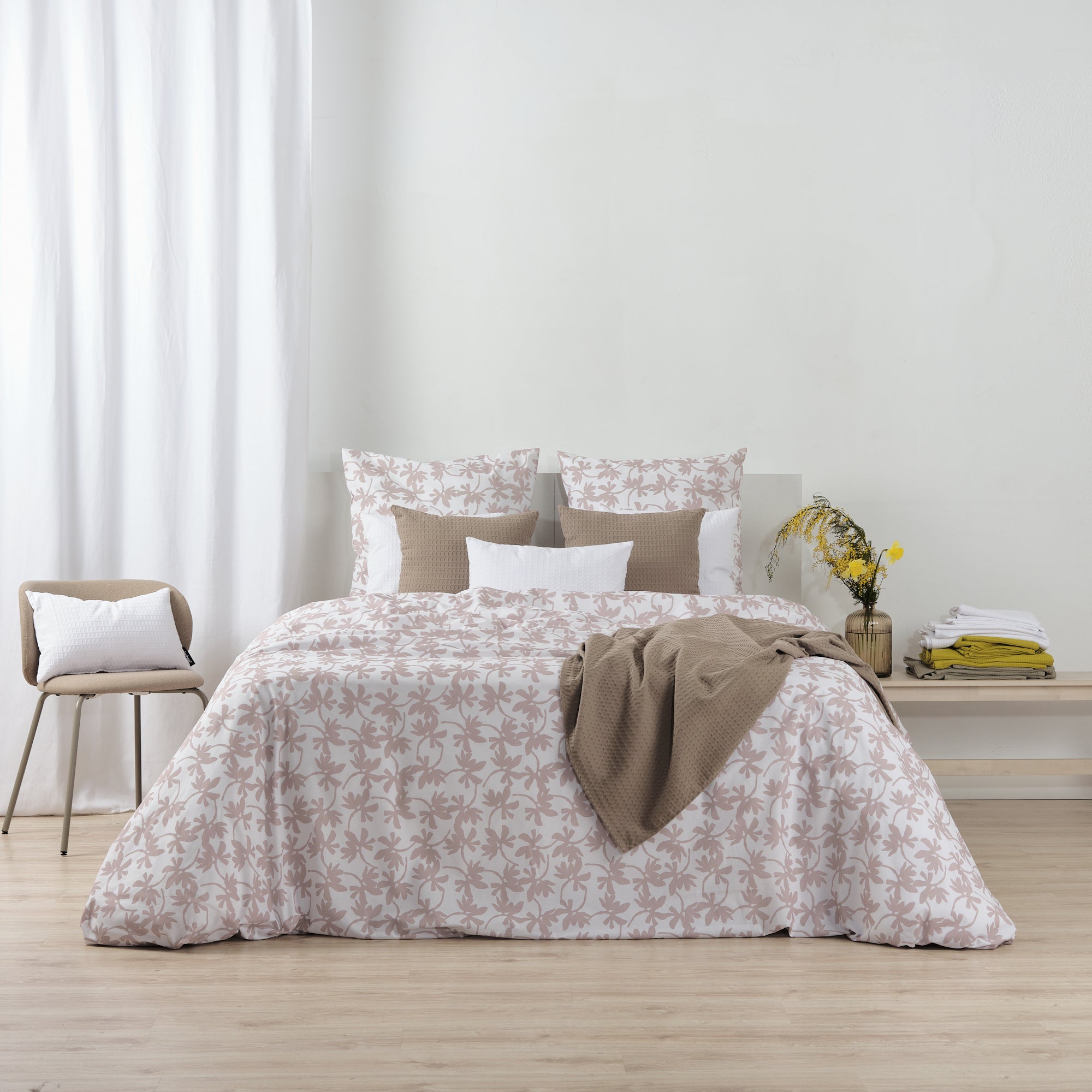 Halton Brown reversible duvet cover 100% cotton