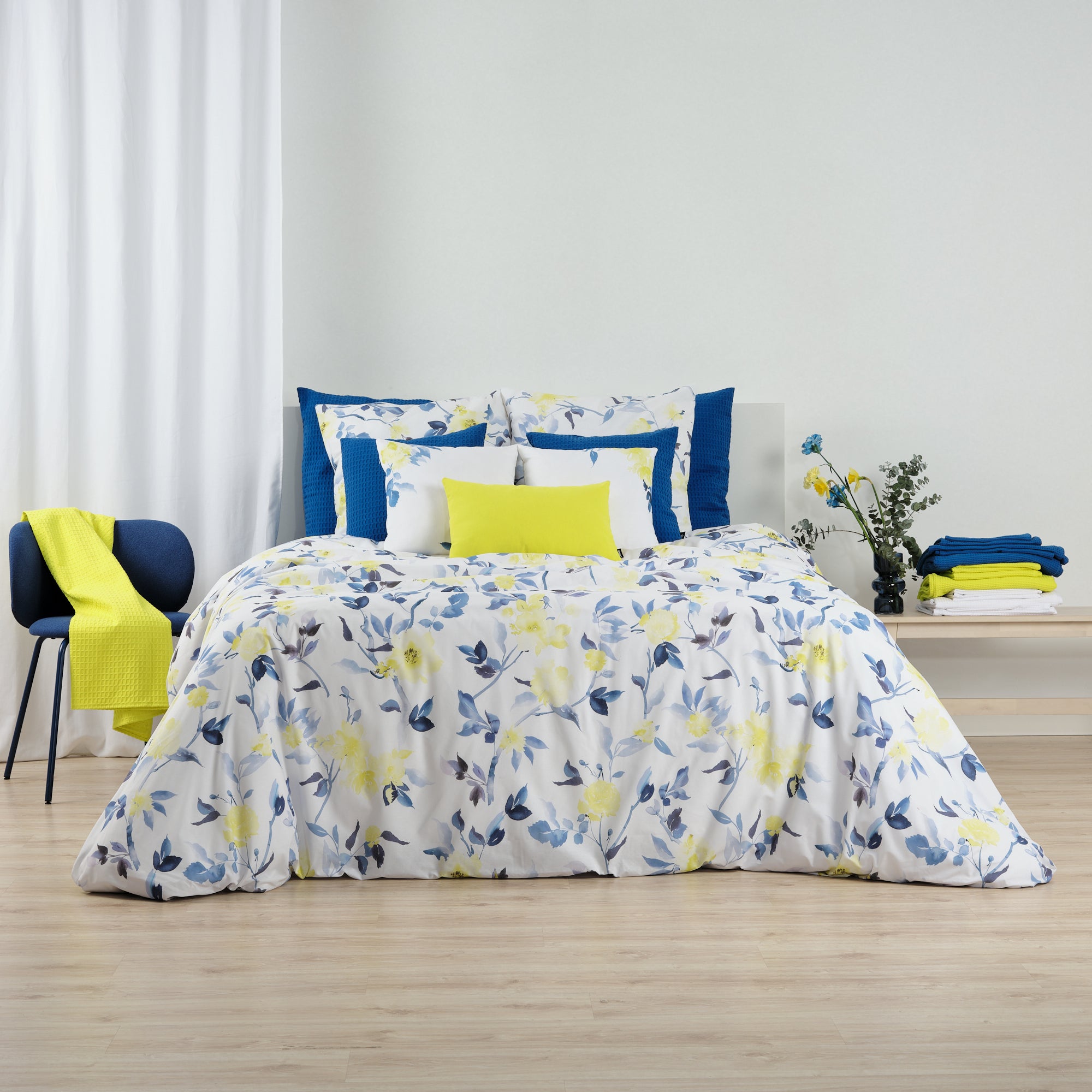 Funda nórdica Leeds Azul 100% algodón