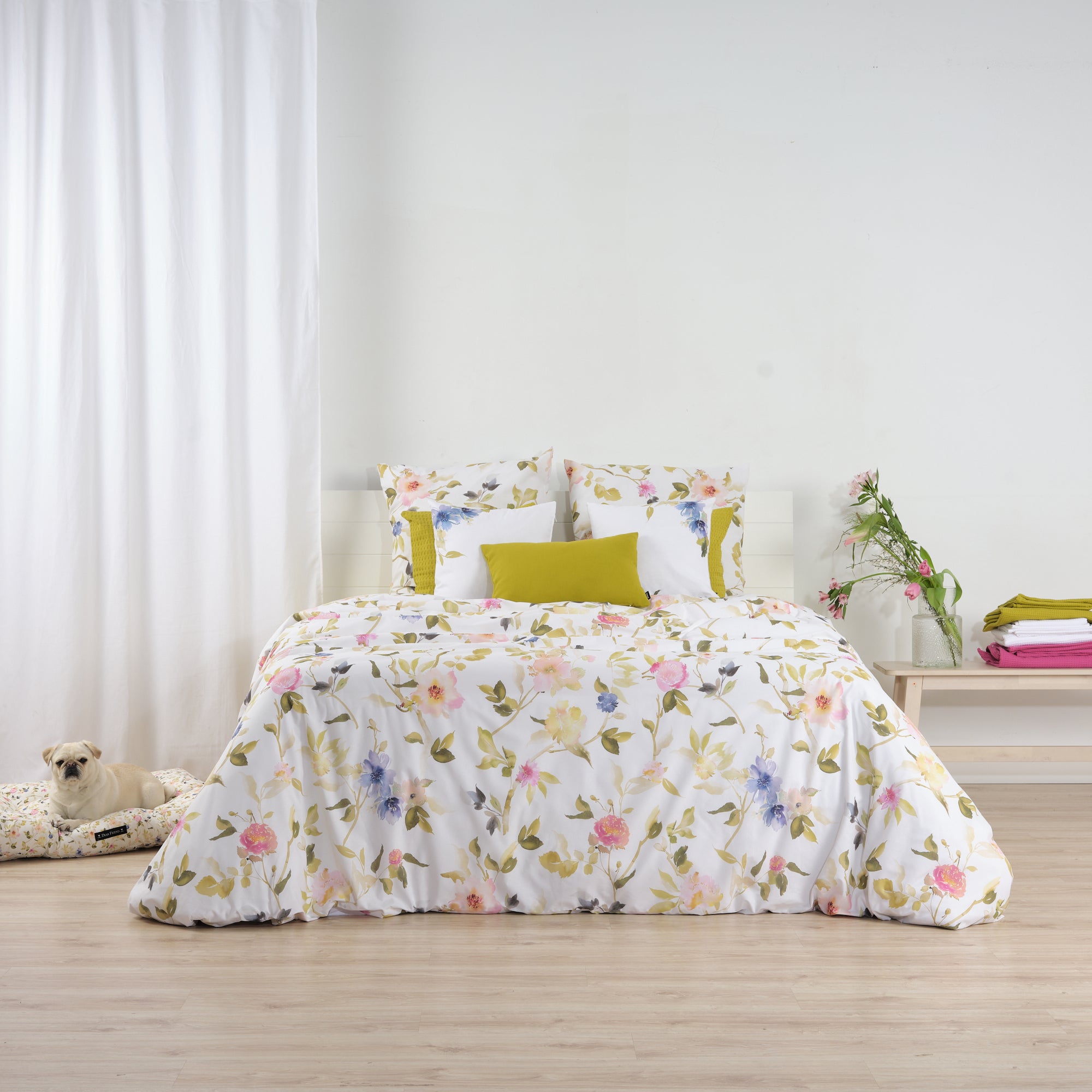 Housse de couette Leeds Green 100% coton