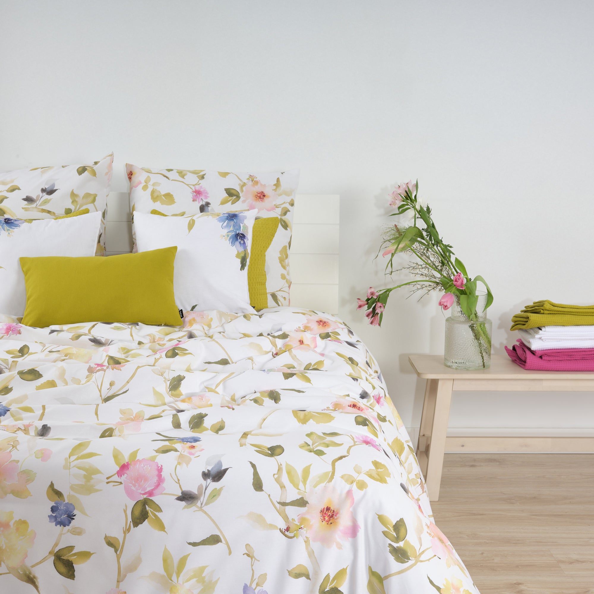 Housse de couette Leeds Green 100% coton