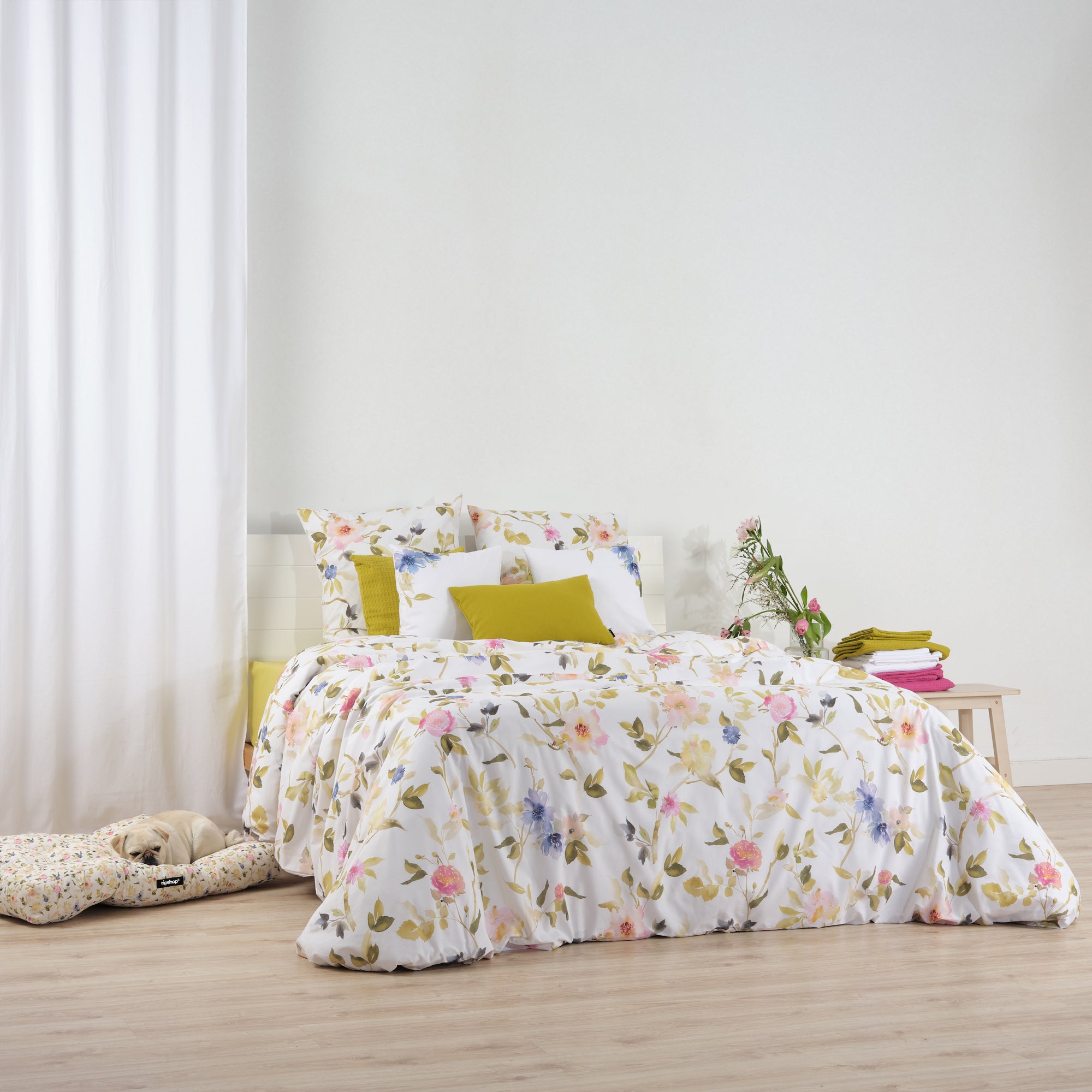 Housse de couette Leeds Green 100% coton