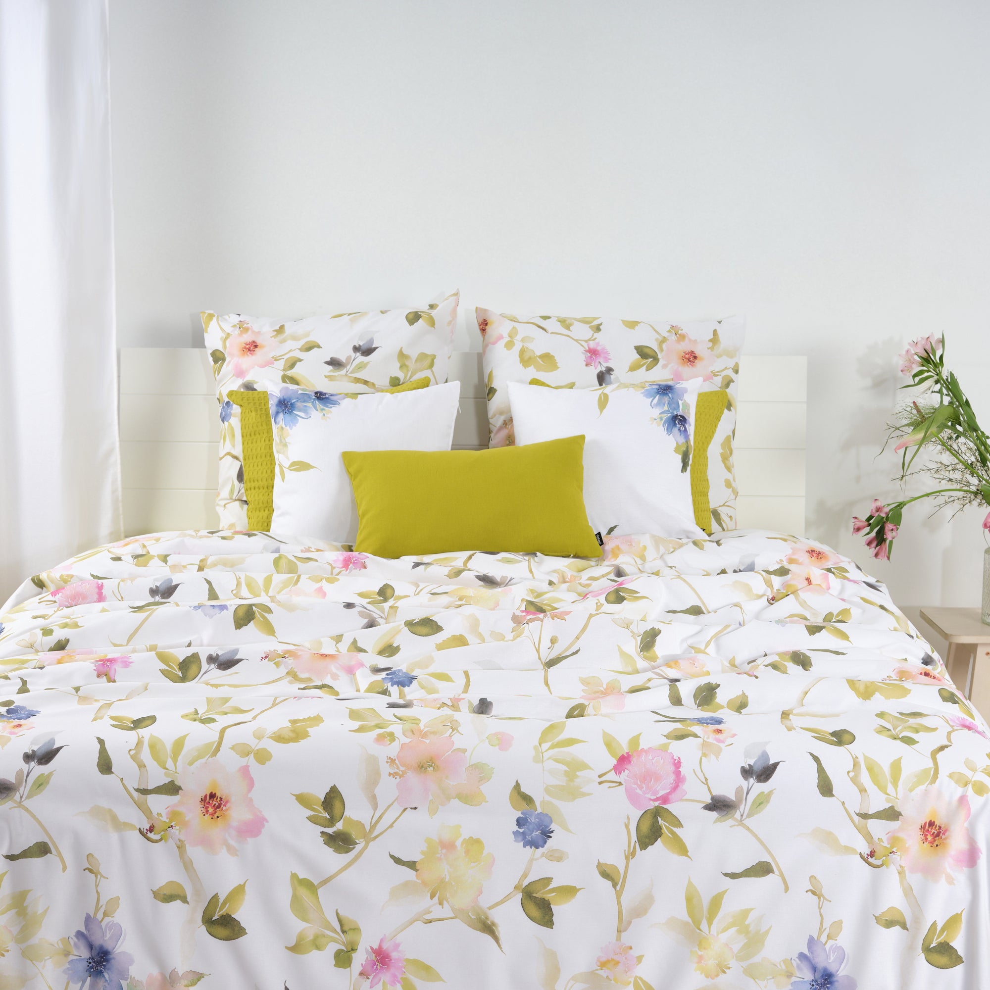 Housse de couette Leeds Green 100% coton