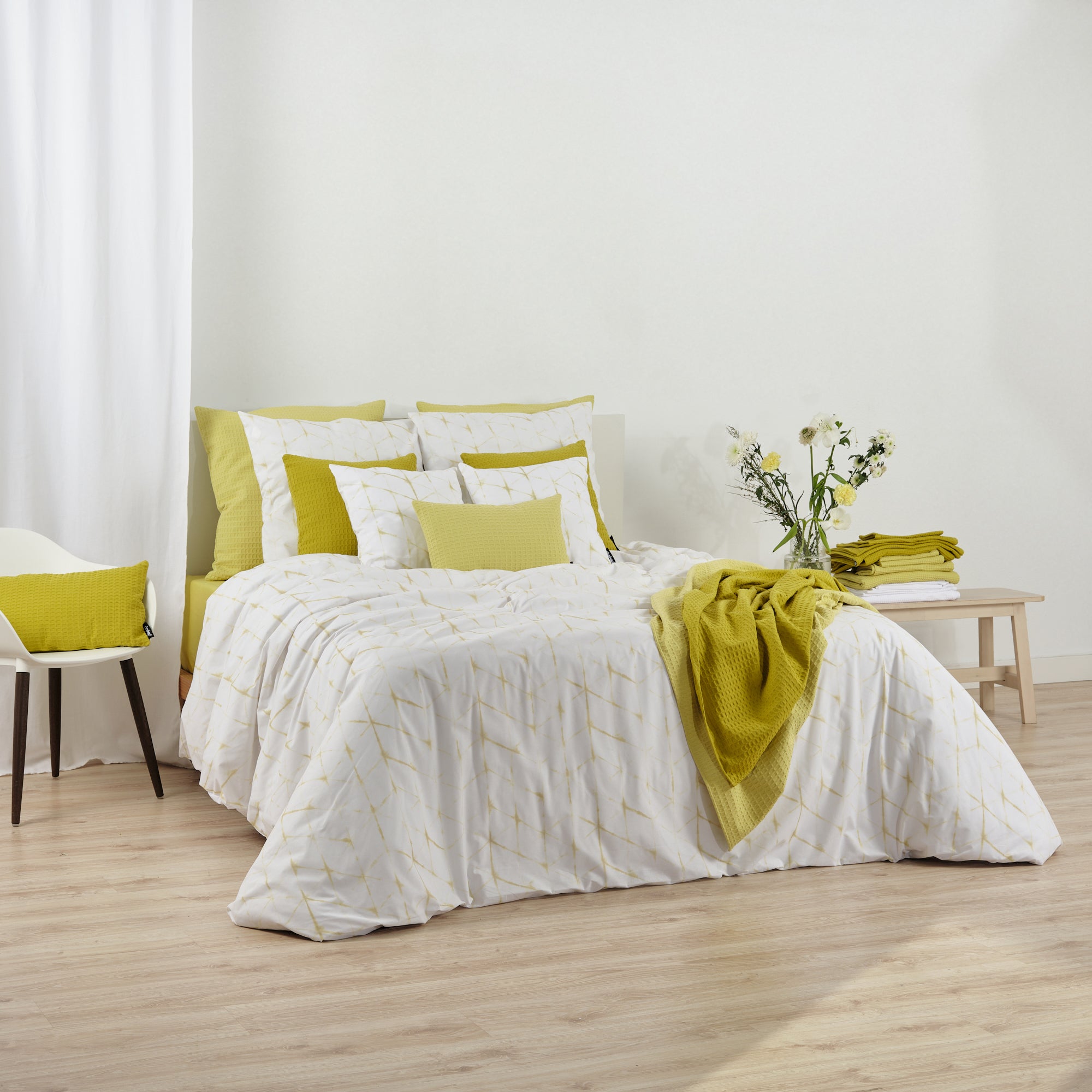 Funda nórdica Leek Verde Claro 100% algodón