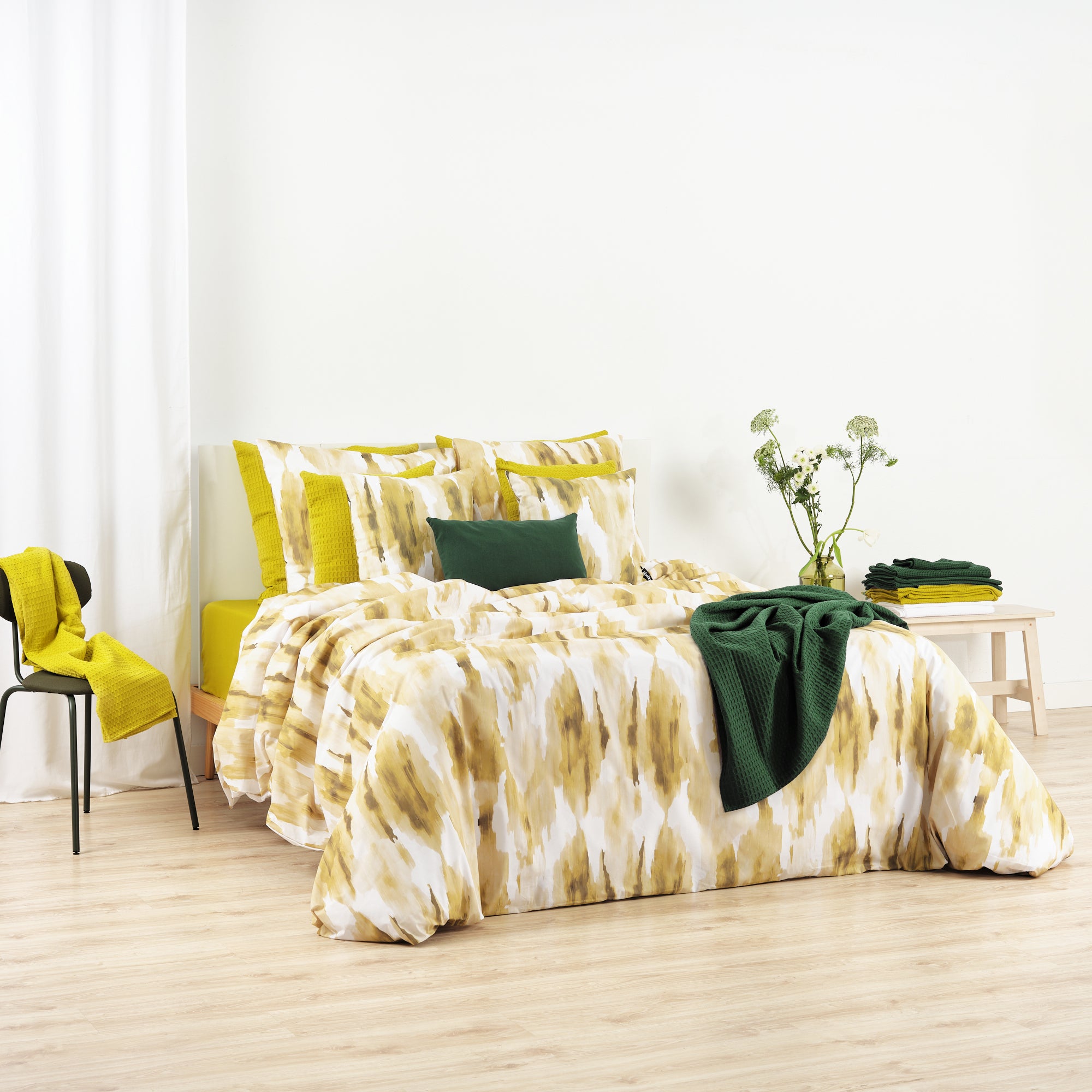 Housse de couette Luton Pistachio 100% coton