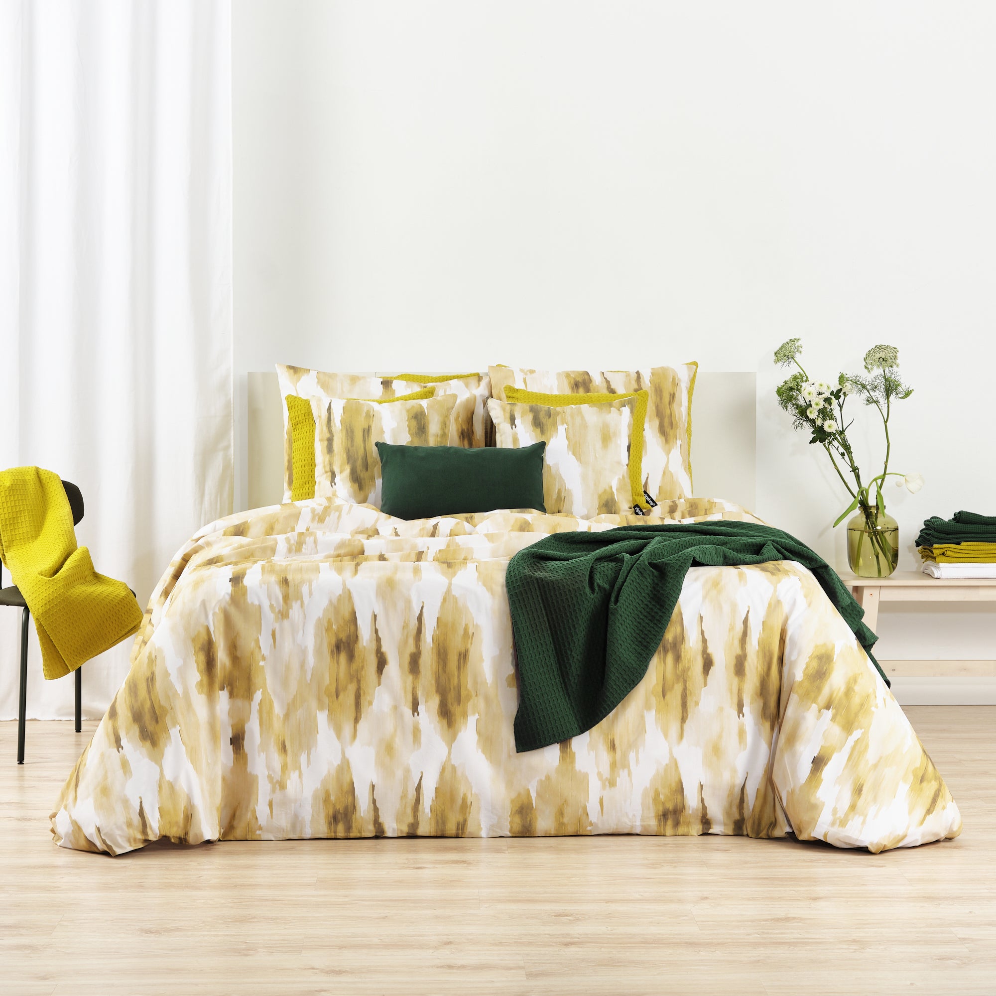 Housse de couette Luton Pistachio 100% coton