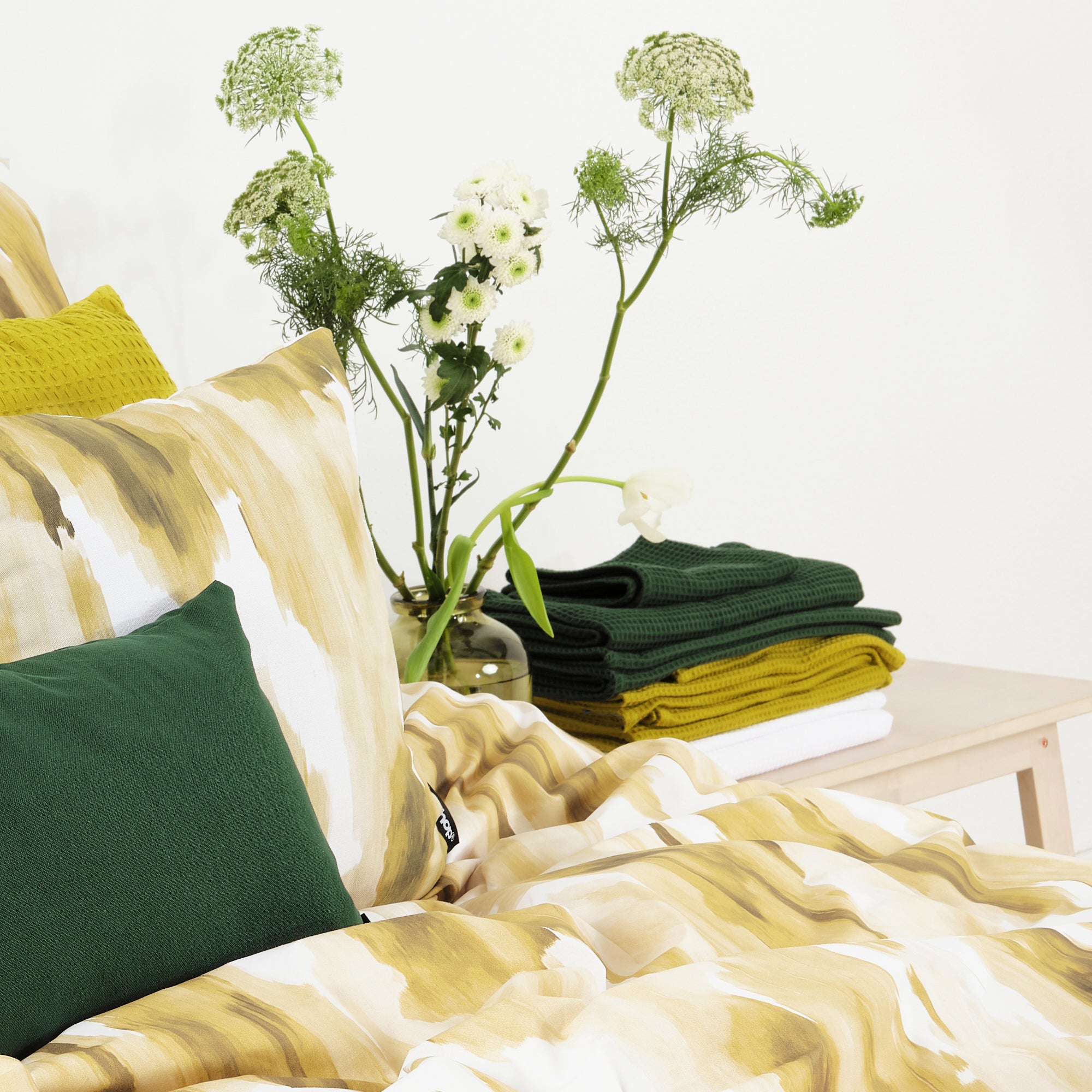 Housse de couette Luton Pistachio 100% coton