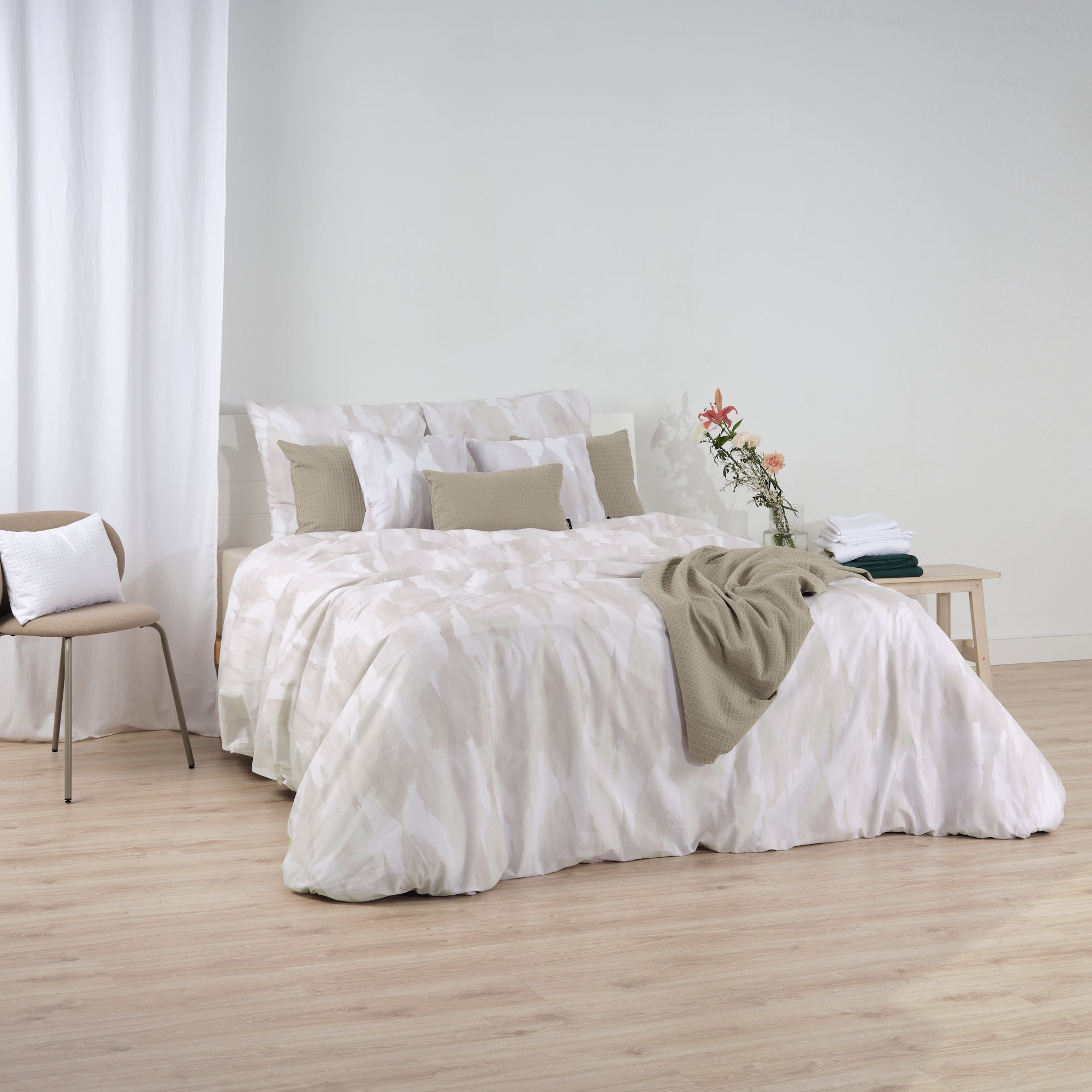 Funda nórdica Luton Gris 100% algodón