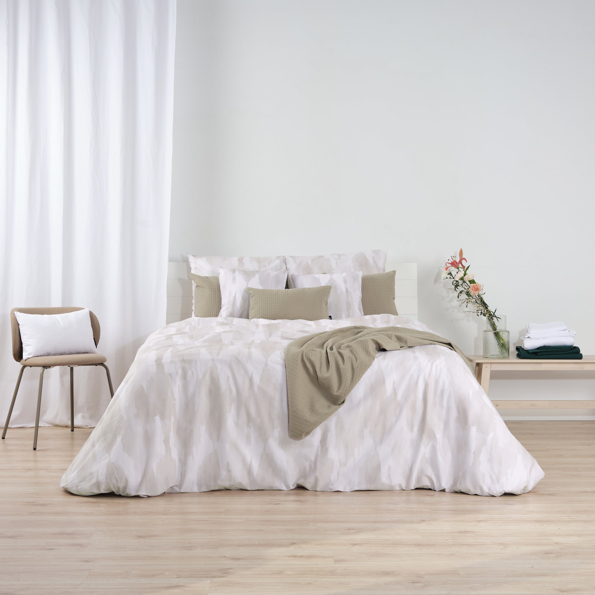 Funda nórdica Luton Gris 100% algodón