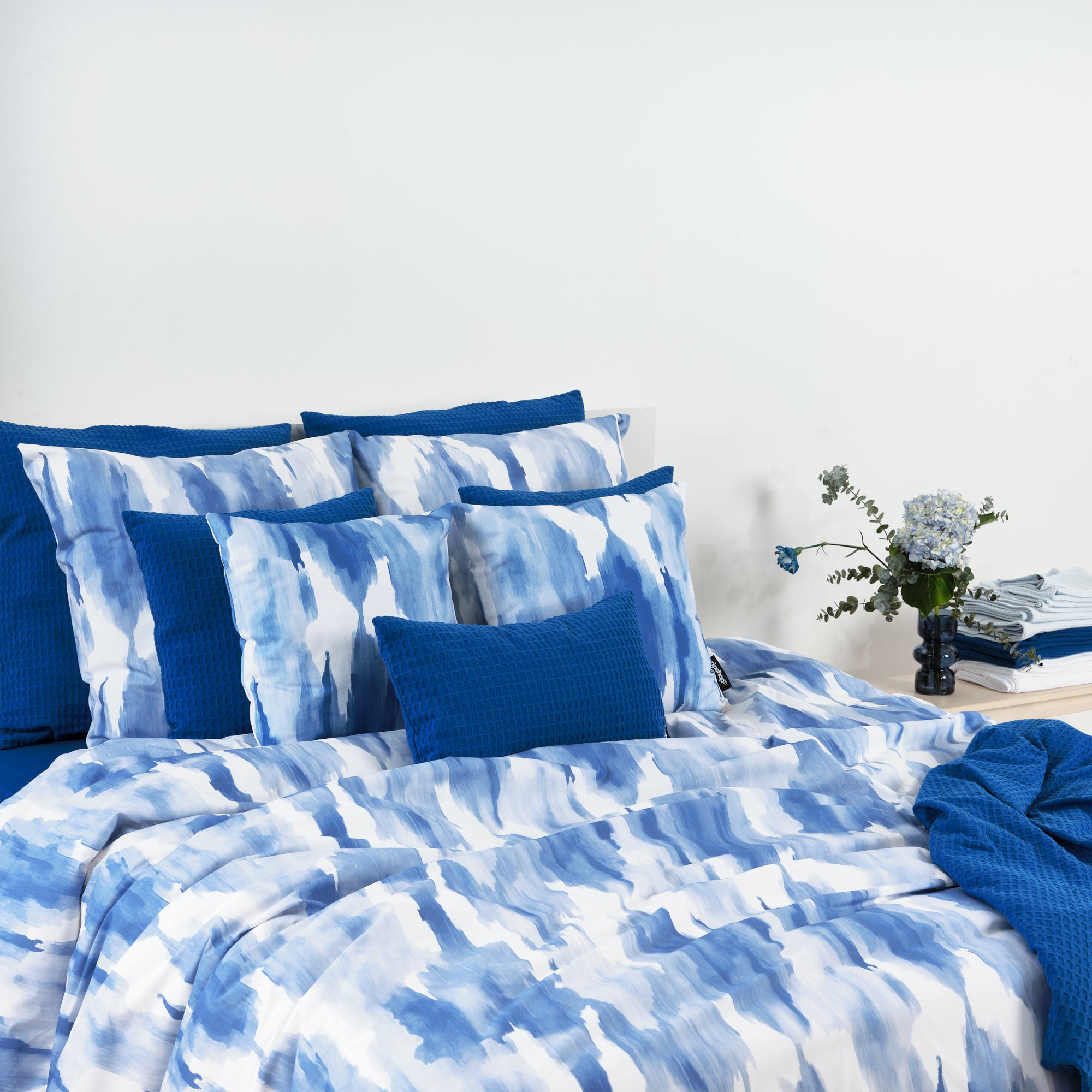 Housse de couette Luton Blue 100% coton