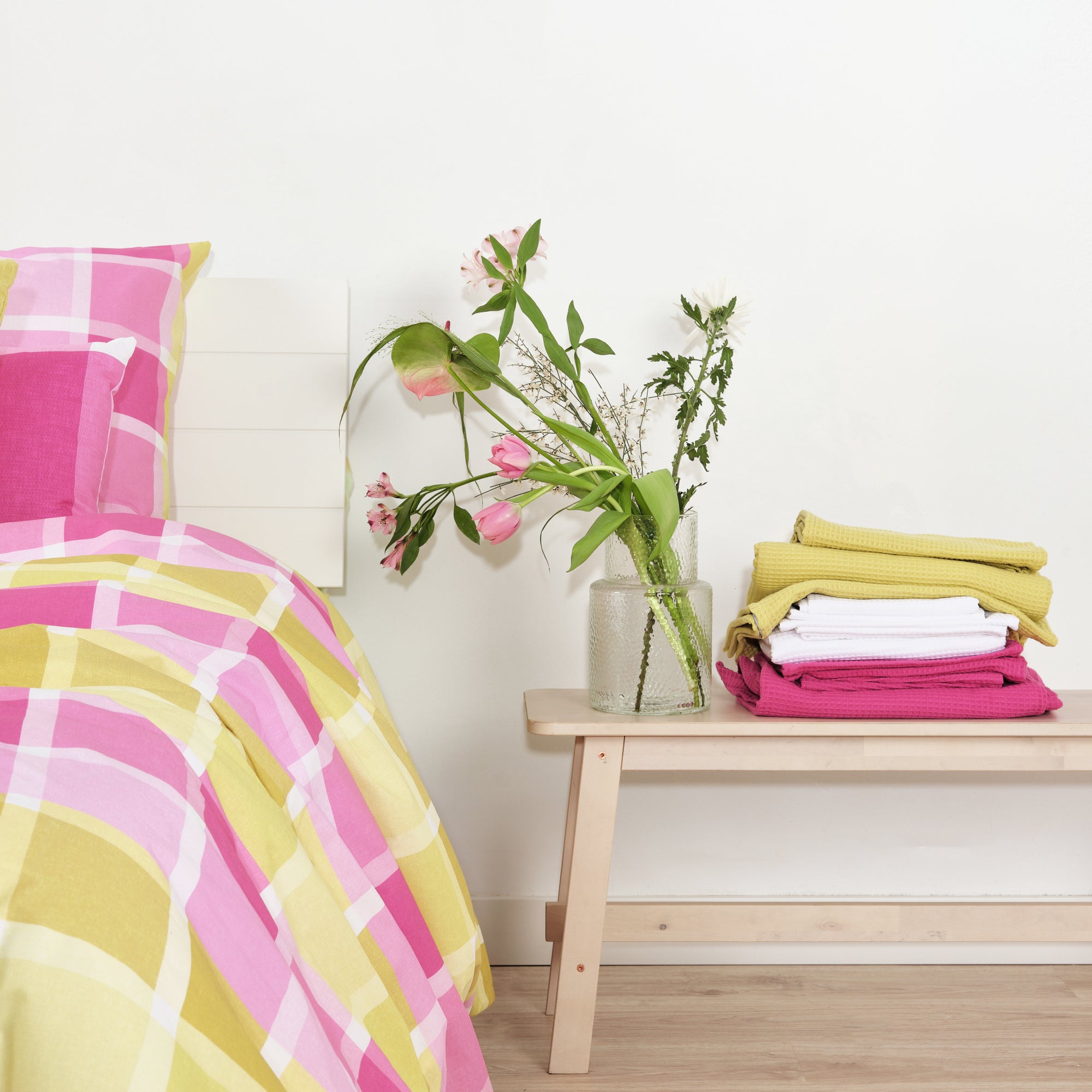 Housse de couette rose Sutton 100% coton