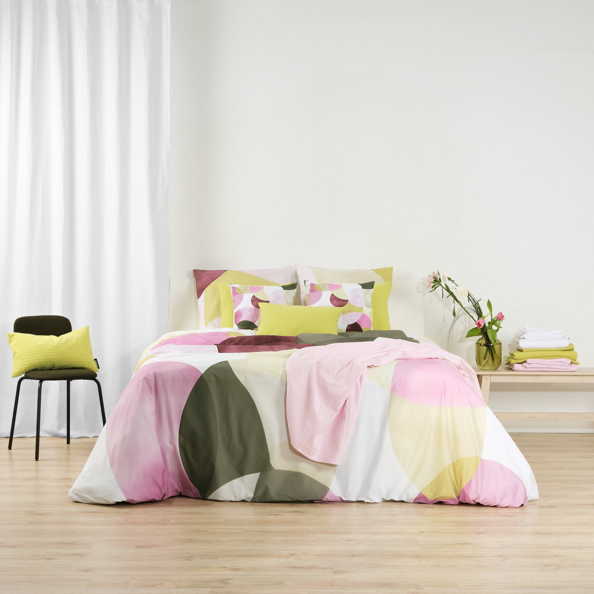 Housse de couette York Pink 100% coton