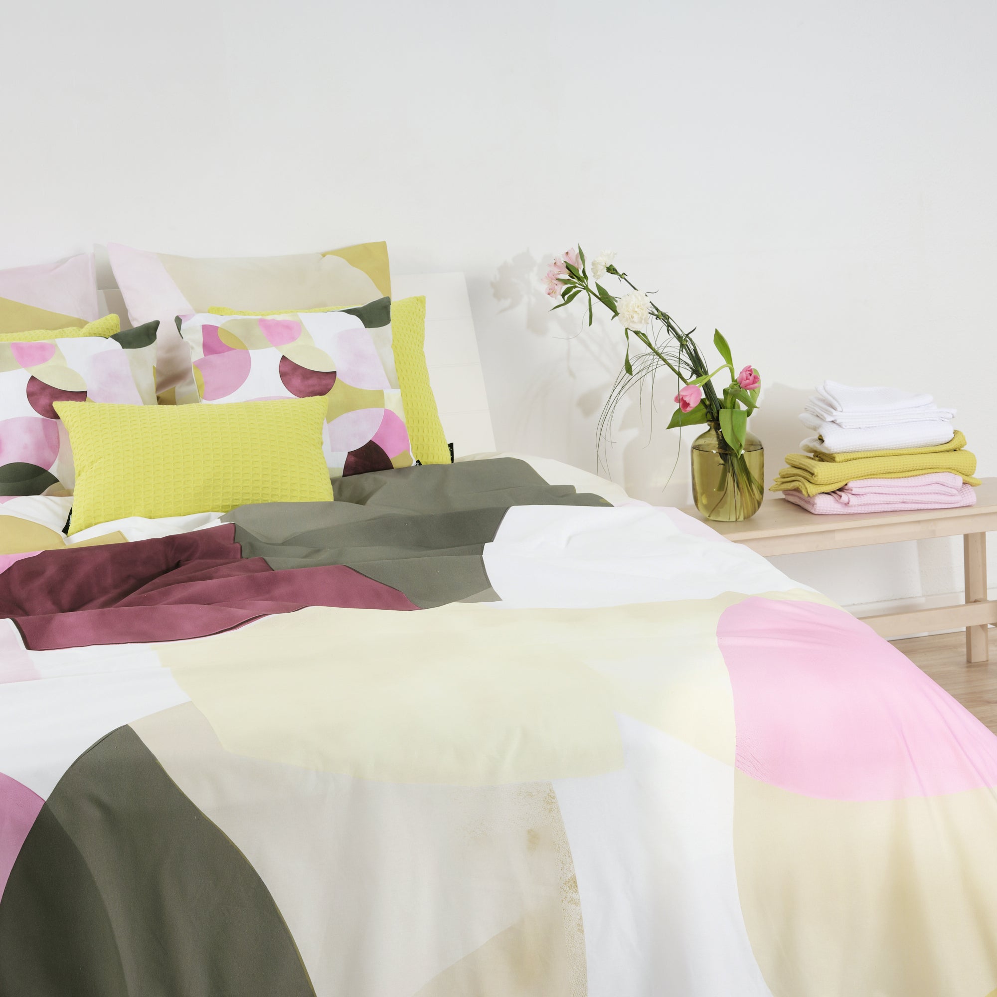 Housse de couette York Pink 100% coton