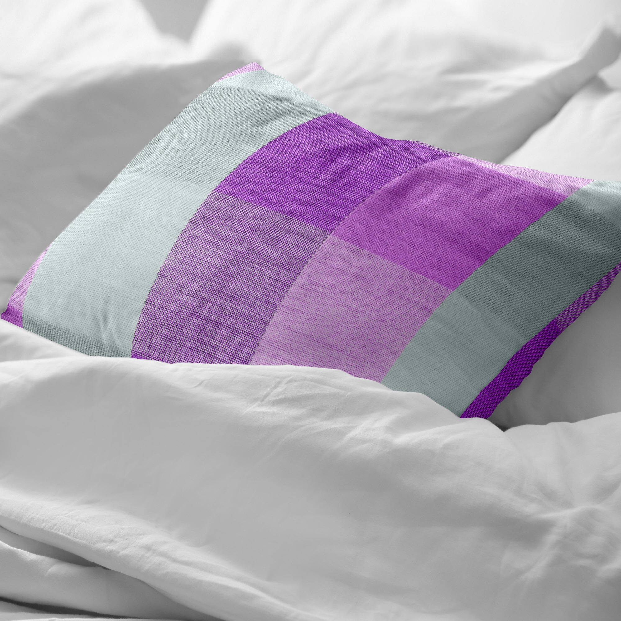 Funda de almohada Bath lila 100% algodón