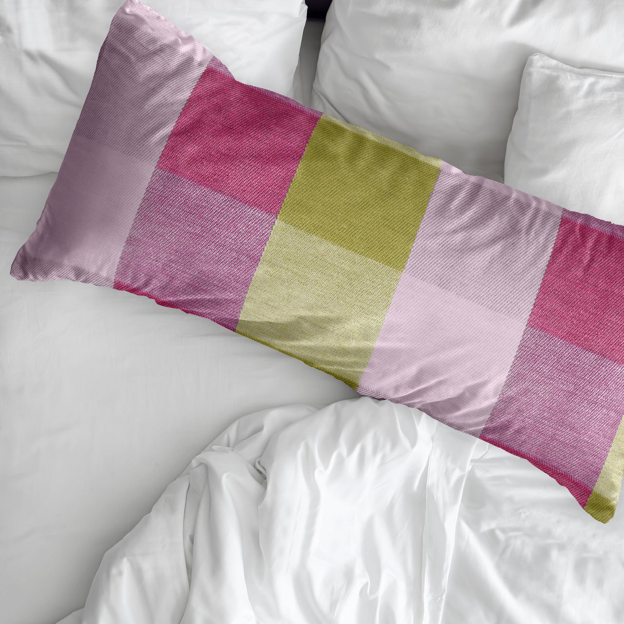 Taie d'oreiller de bain rose 100% coton