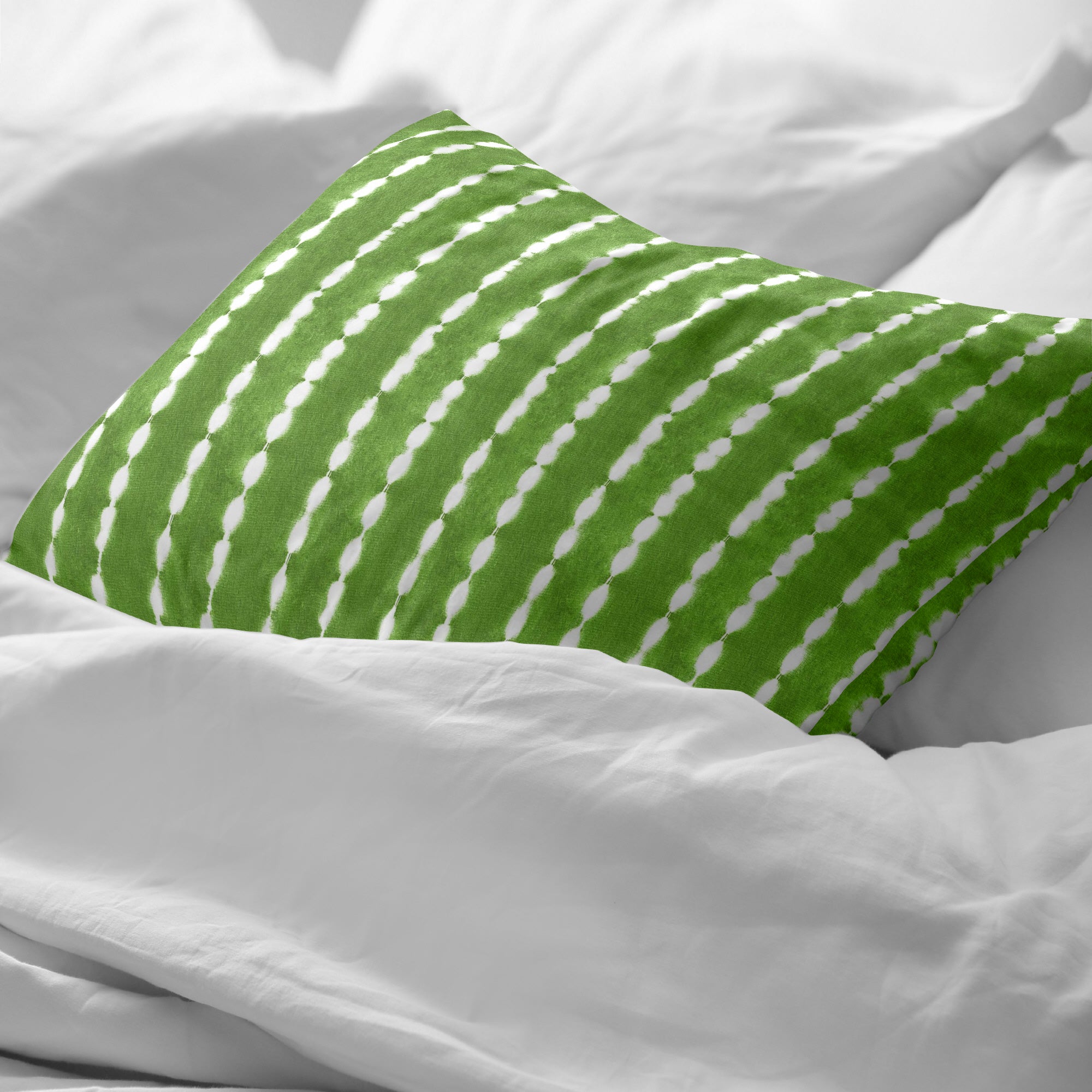 Taie d'oreiller Bolton Green 100% coton