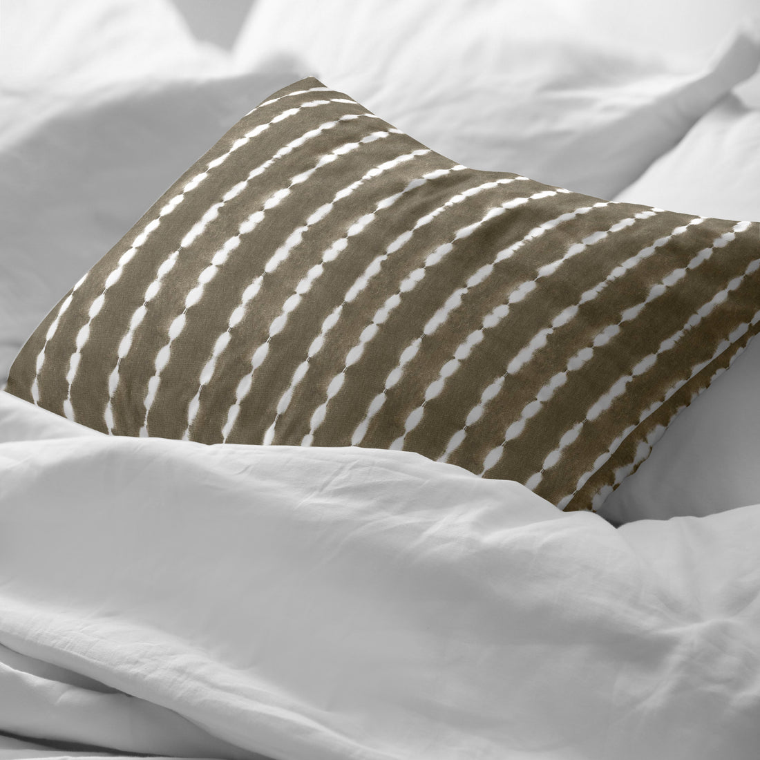 Funda de almohada Bolton Marrón 100% algodón