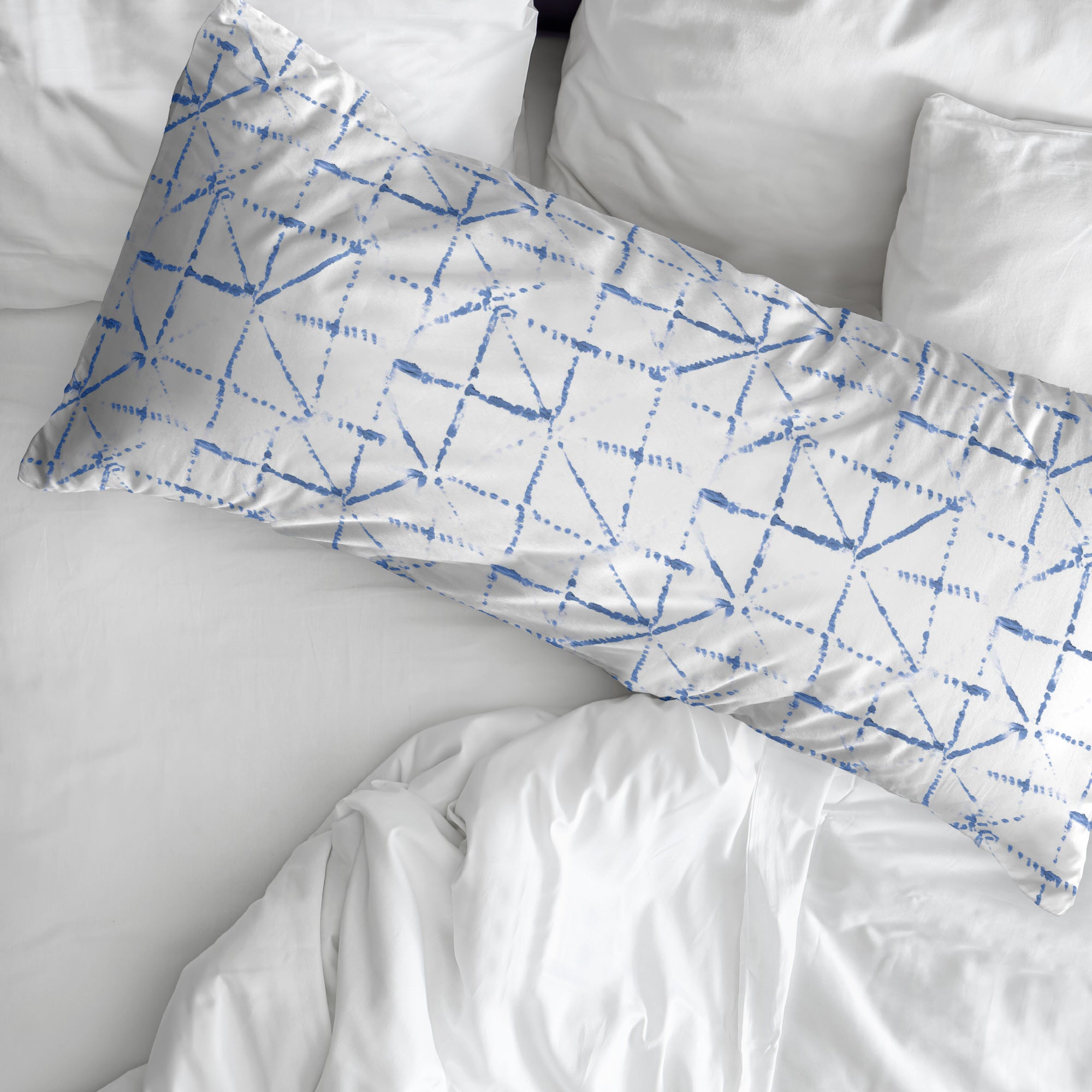 Funda de almohada Crawley Azul 100% algodón