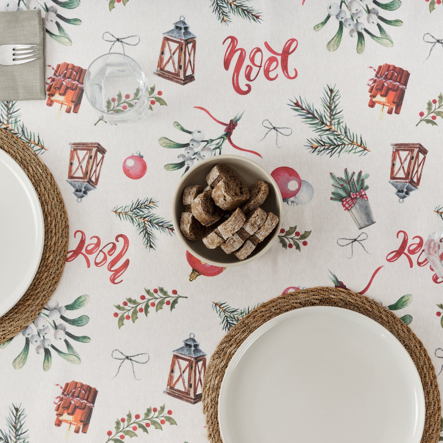 Merry Christmas 11 stain-resistant tablecloth