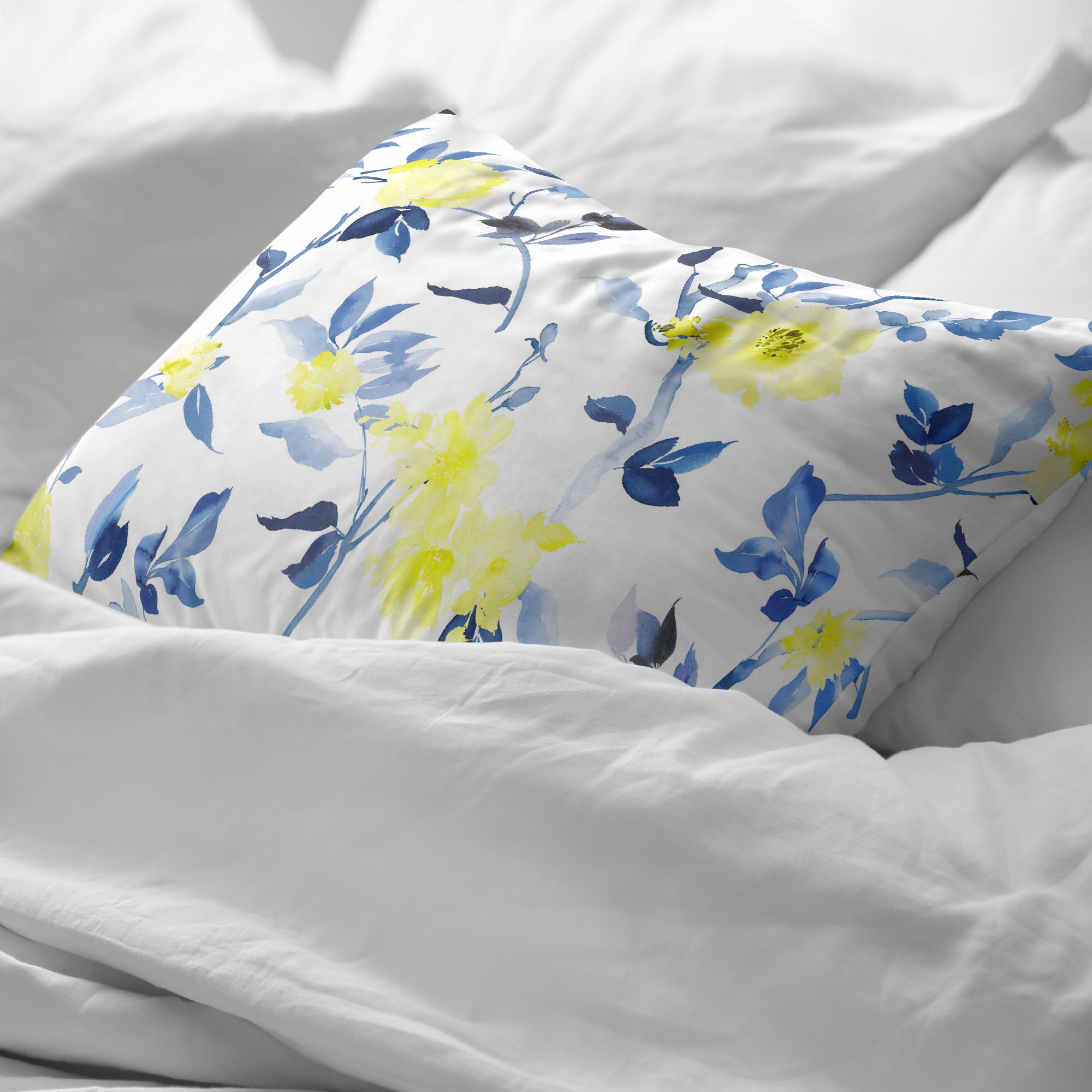 Taie d'oreiller Leeds Blue 100% coton