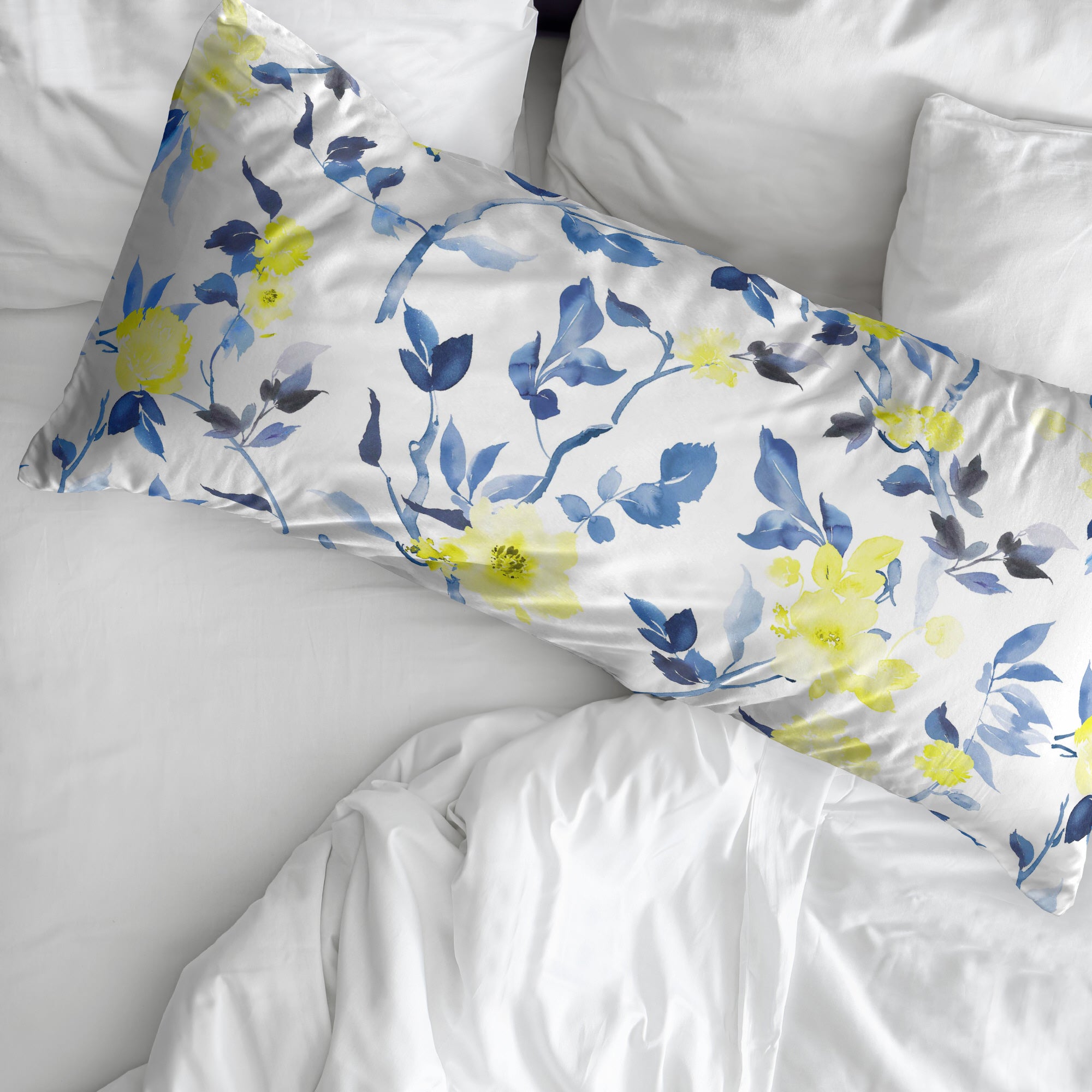 Taie d'oreiller Leeds Blue 100% coton