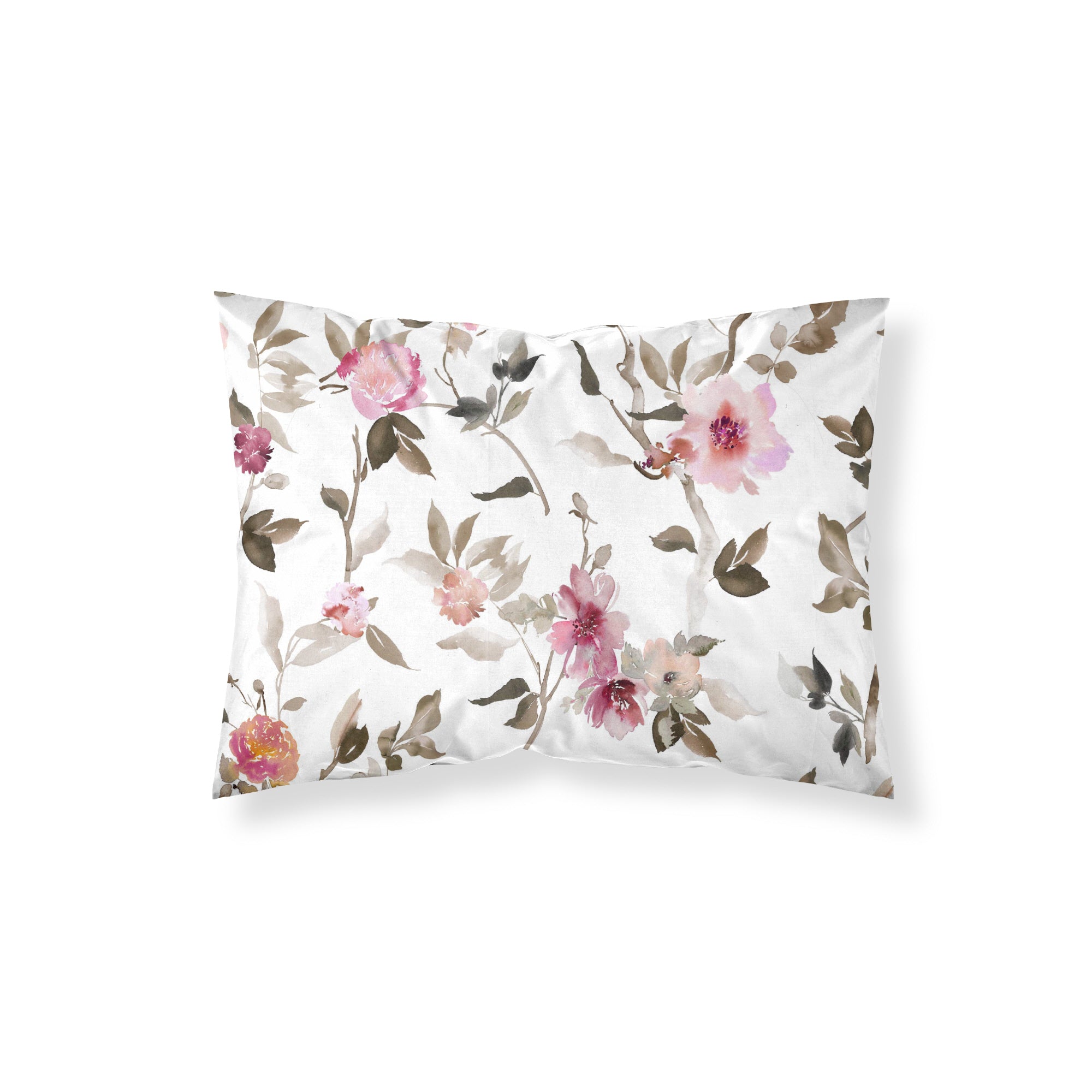 Taie d'oreiller rose Leeds 100 % coton