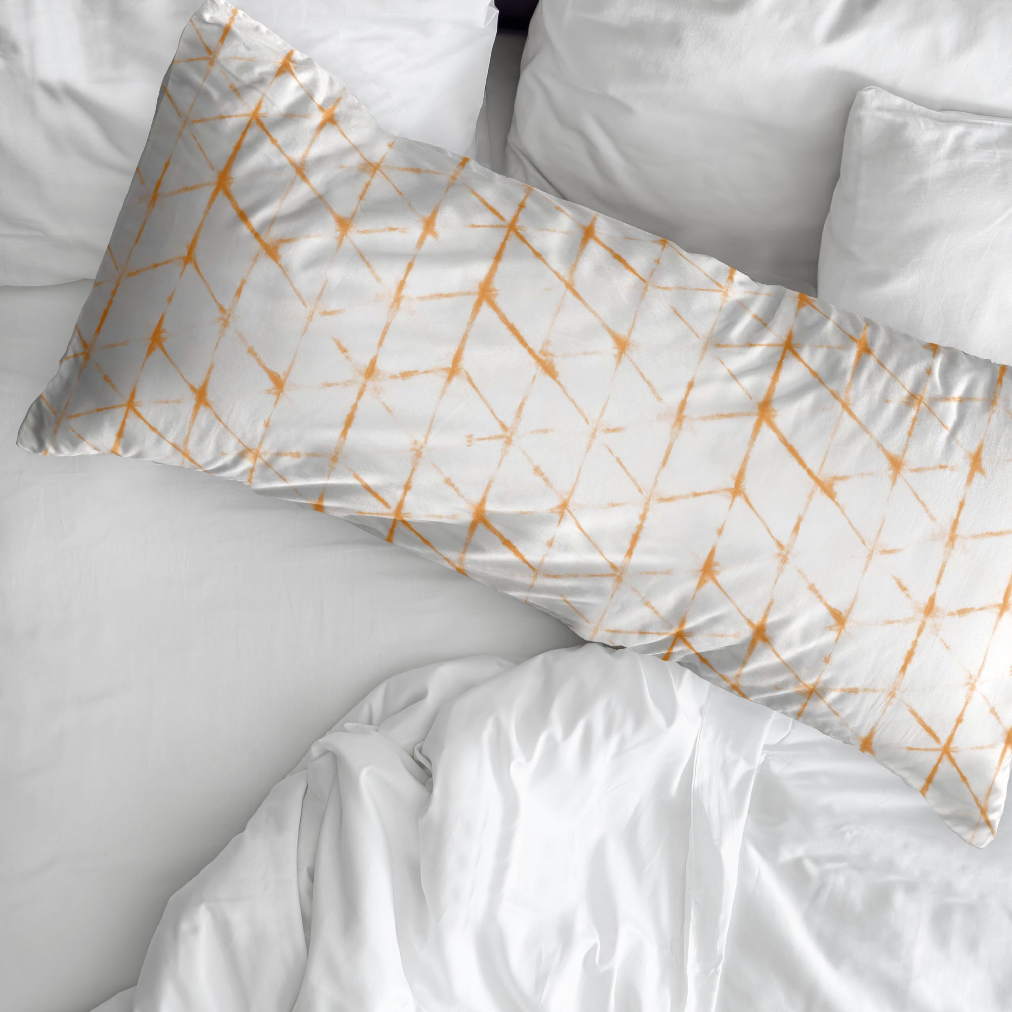 Taie d'oreiller poireau orange 100% coton