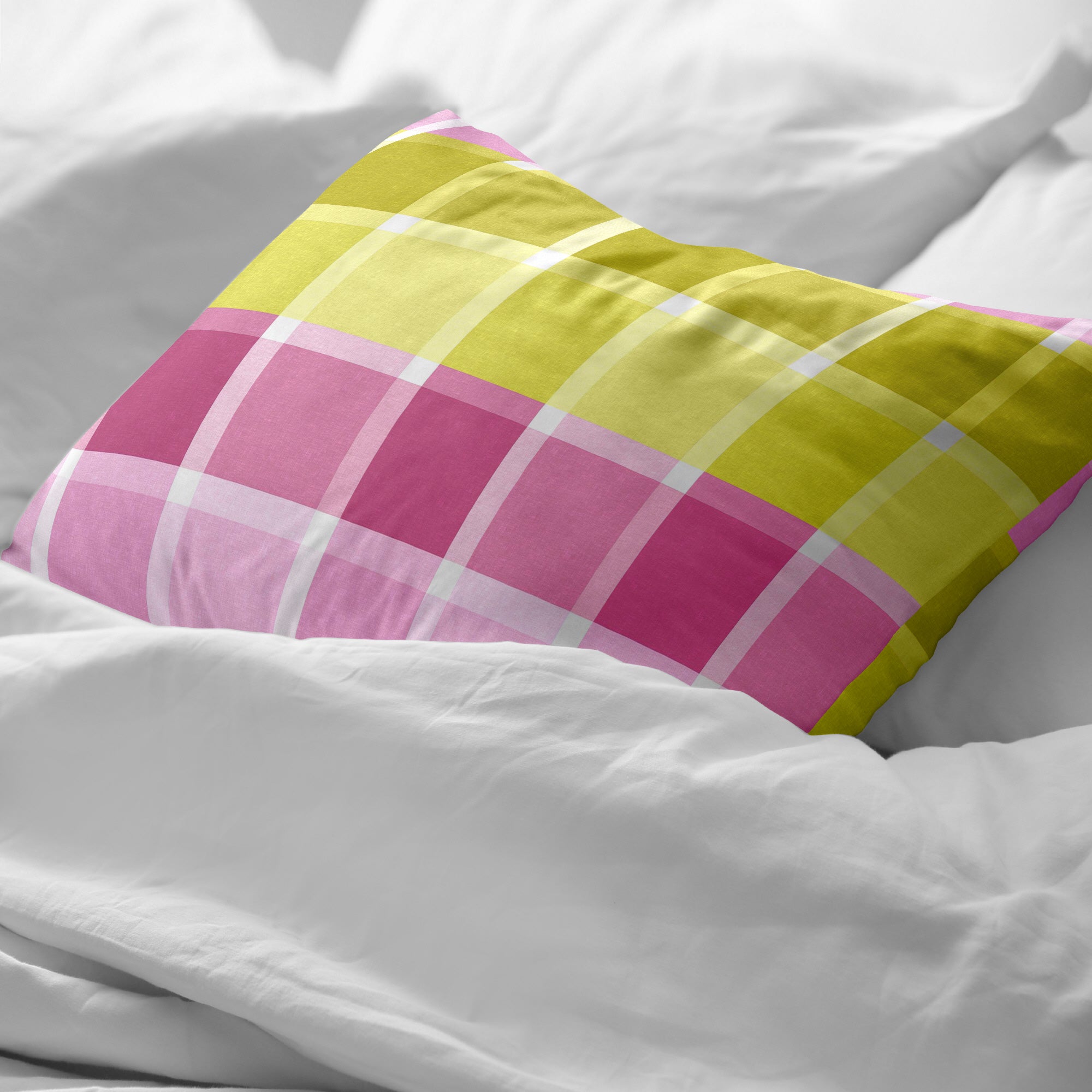 Taie d'oreiller rose Sutton 100% coton