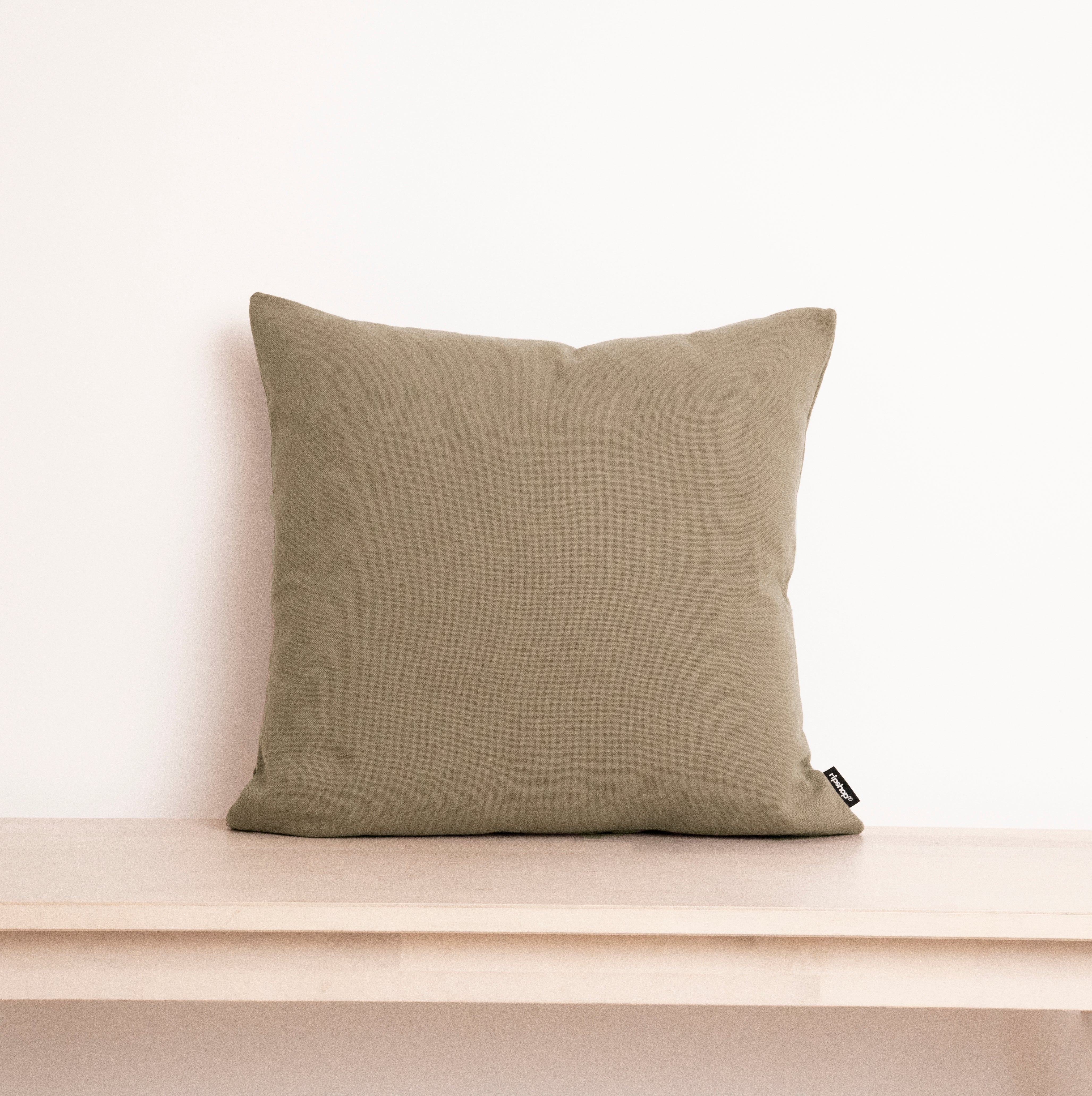 Housse de coussin 100% lin marron