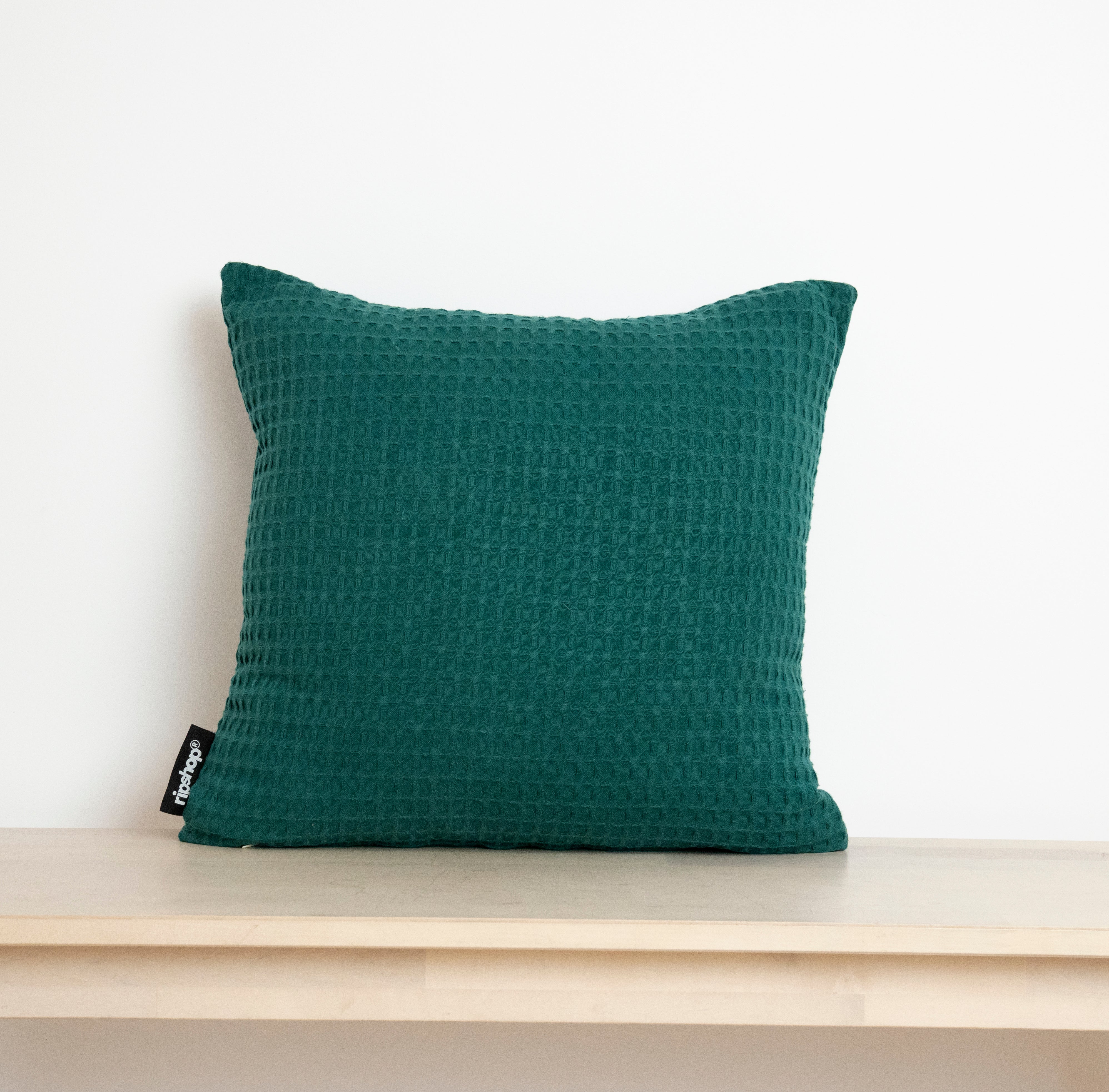 Housse de coussin gaufré 100% coton Esmeralda
