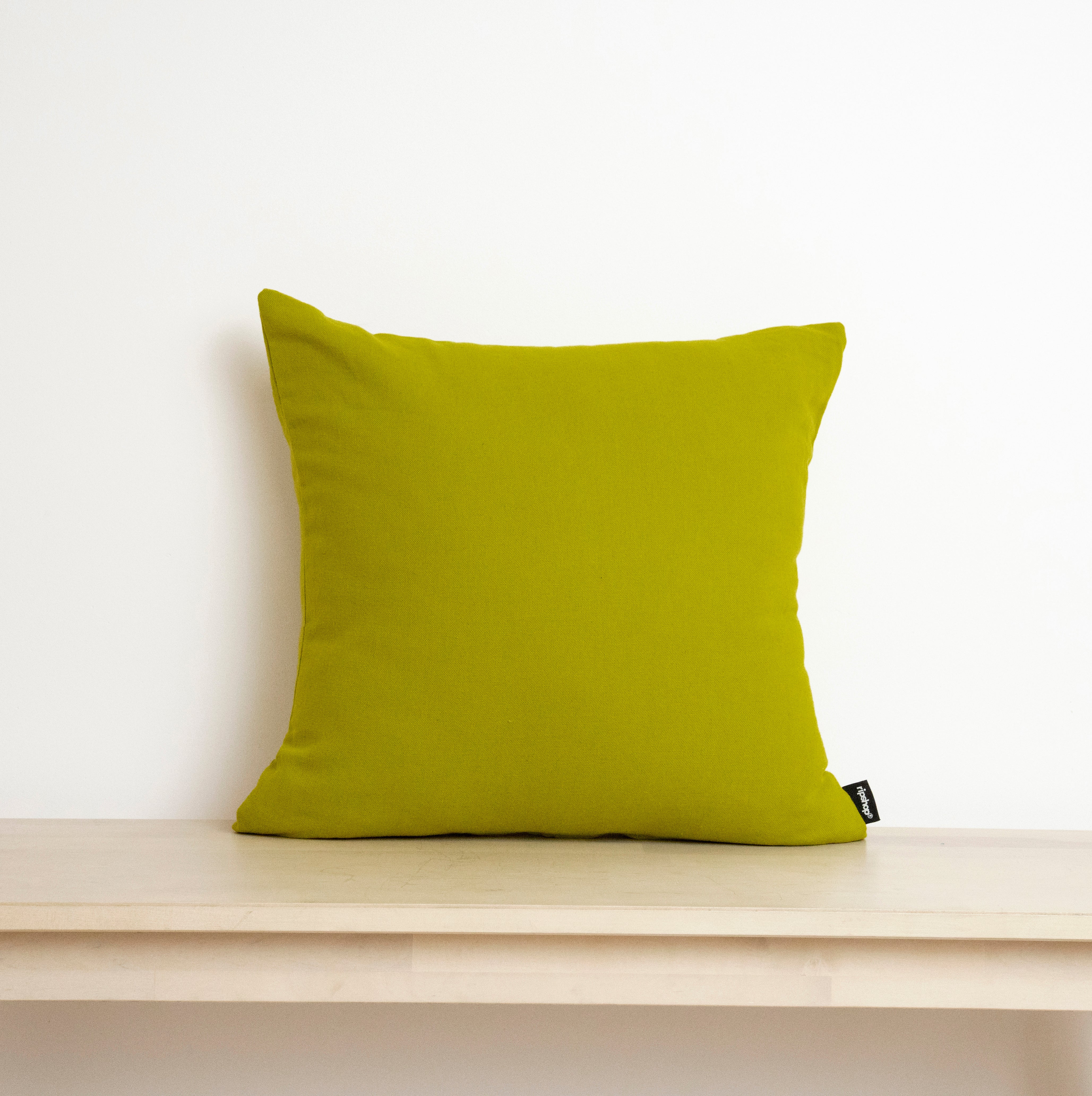 Housse de coussin 100% lin vert pistache