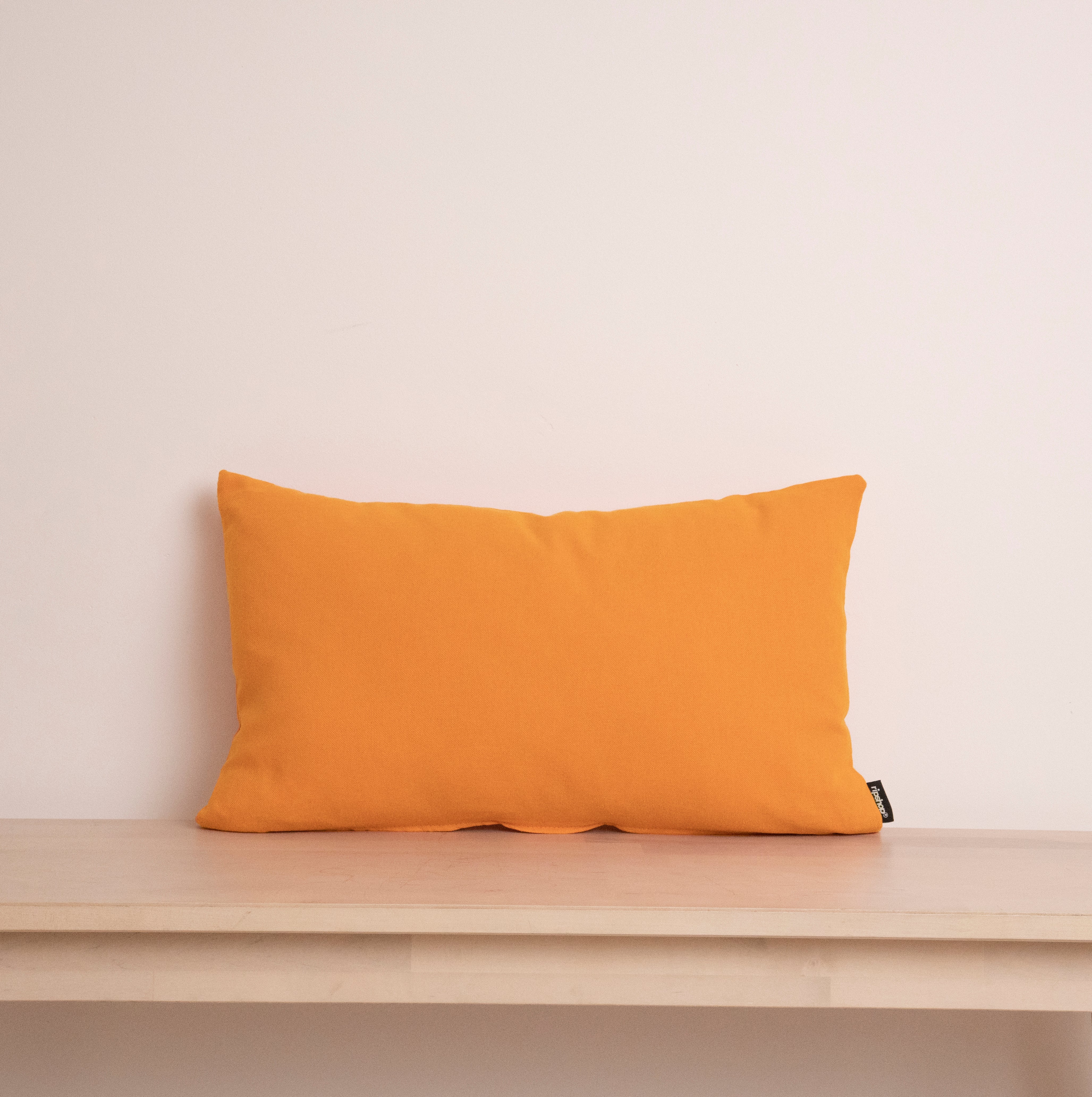Housse de coussin 100% lin Orange clair 30x50 cm
