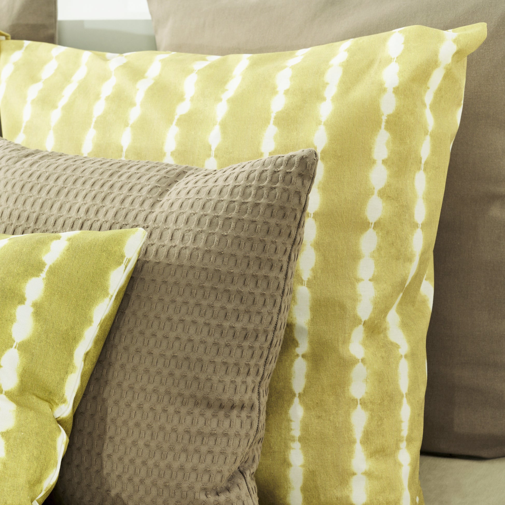 Housse de coussin gaufré 100% coton Noyer