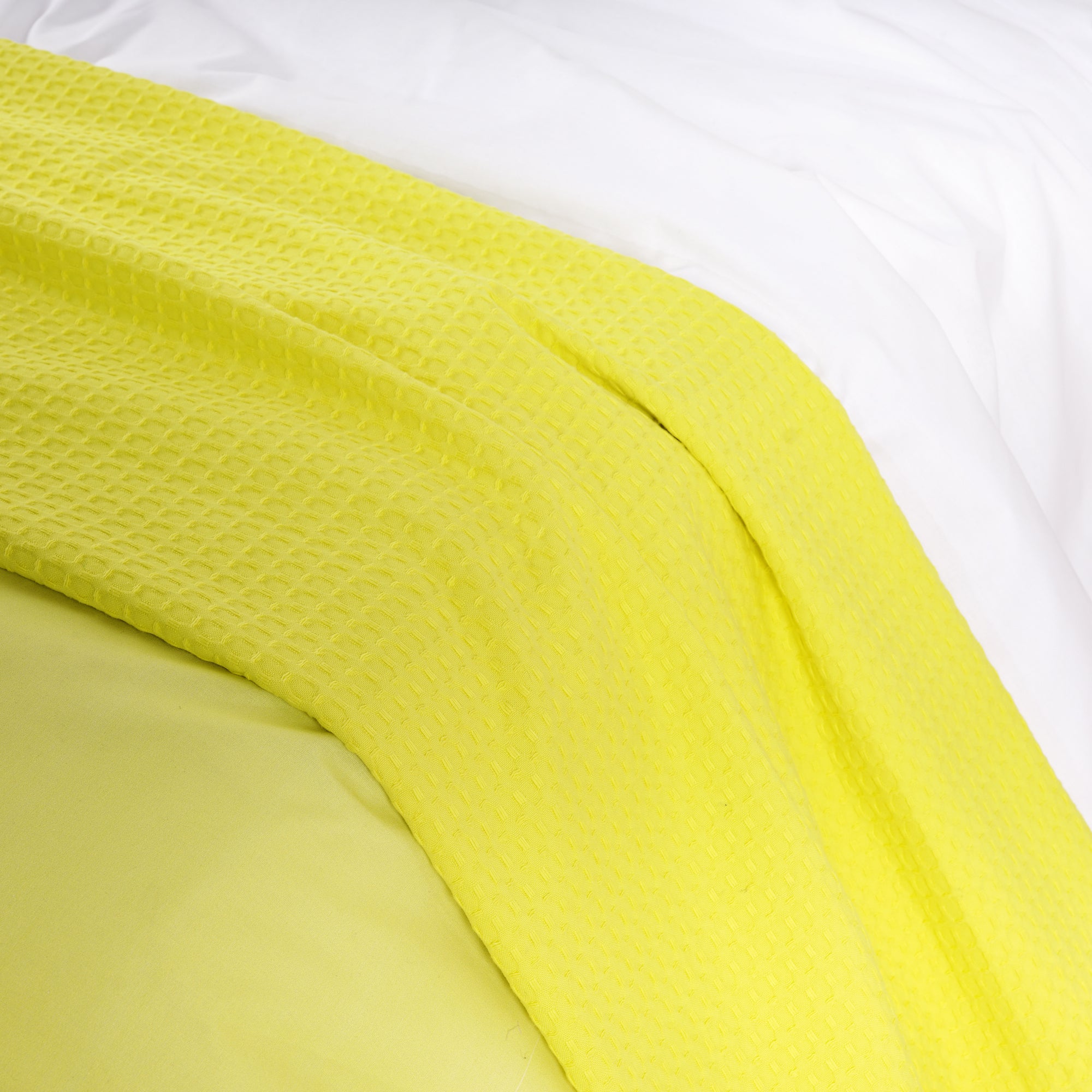 Plaid Waffle 100% algodón Amarillo