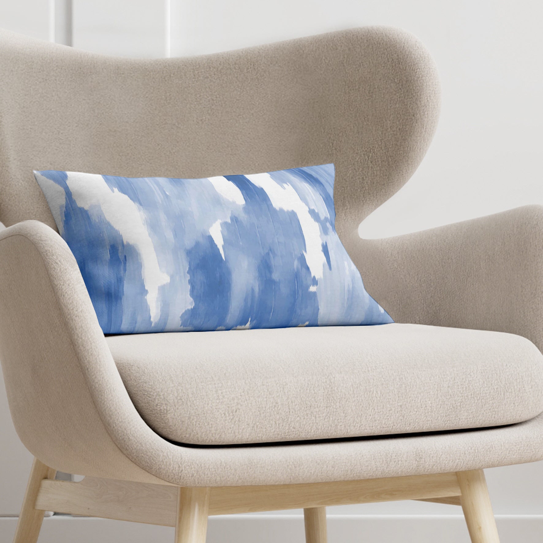 Housse de coussin bleu Luton 30x50 cm