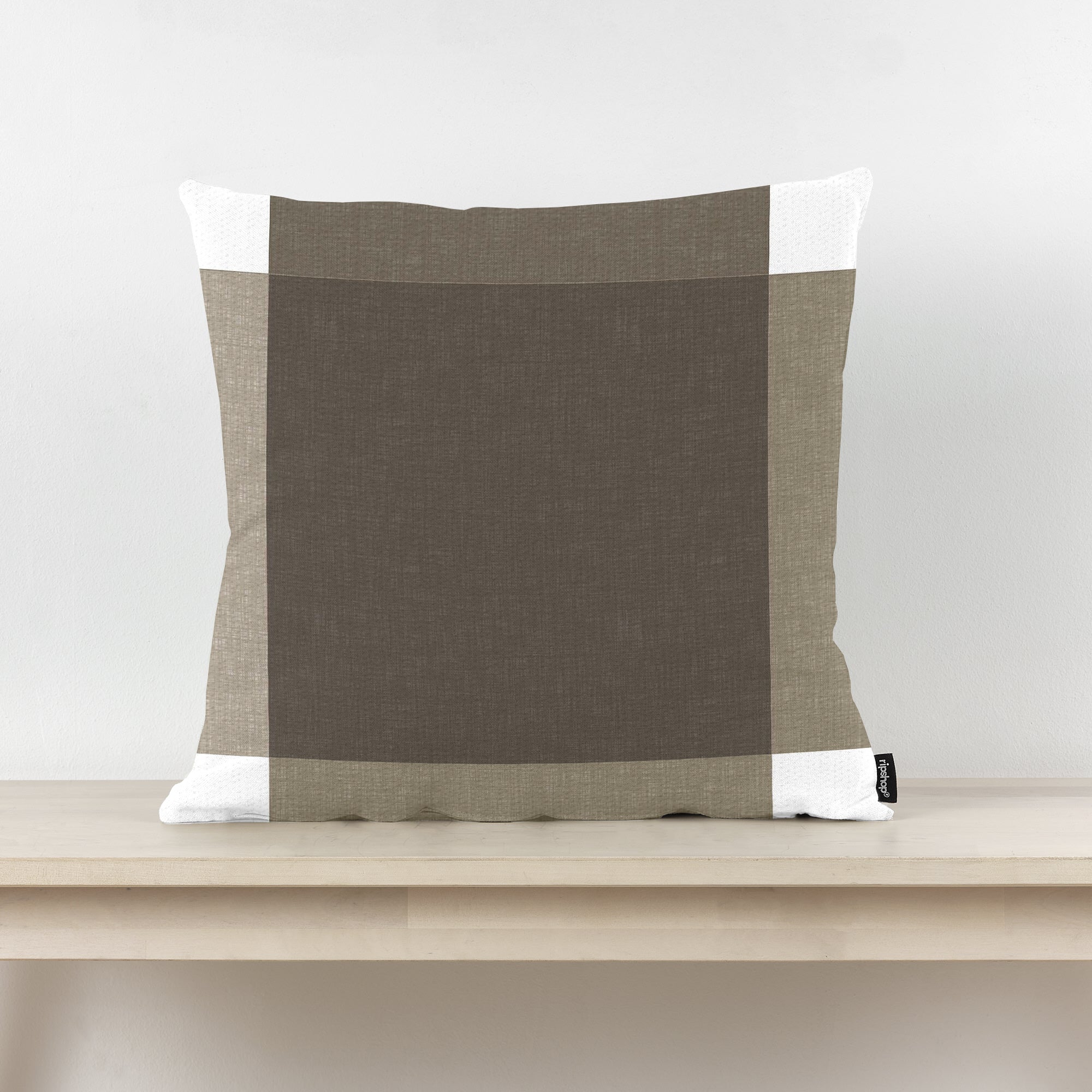 Funda de cojín Sutton Marrón 45x45 cm