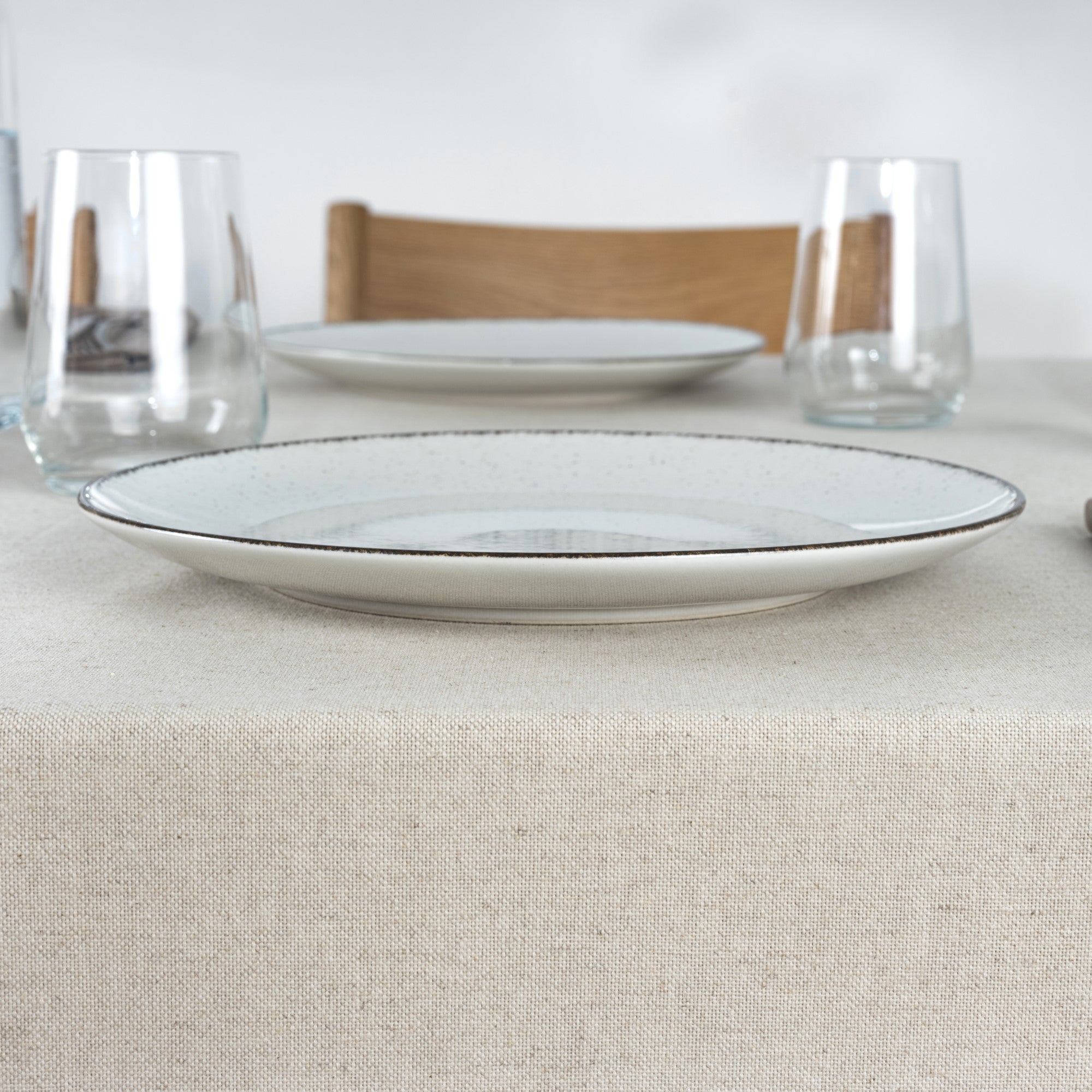 PLATO LLANO BORDE COLOR 26 CM PACK 6 UD.