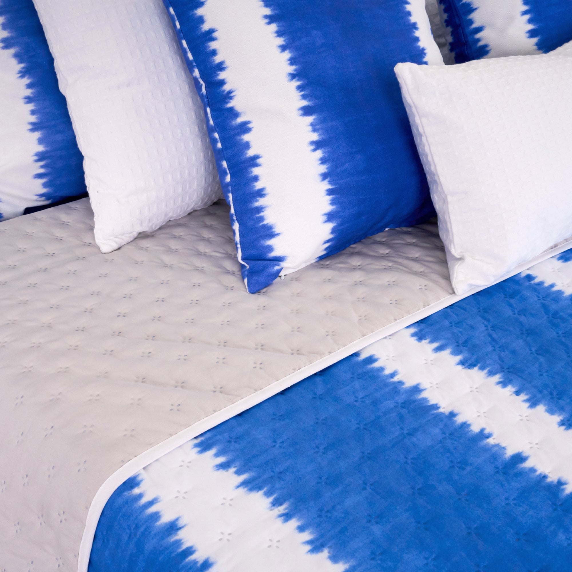 Colcha entretiempo reversible Brístol Azul