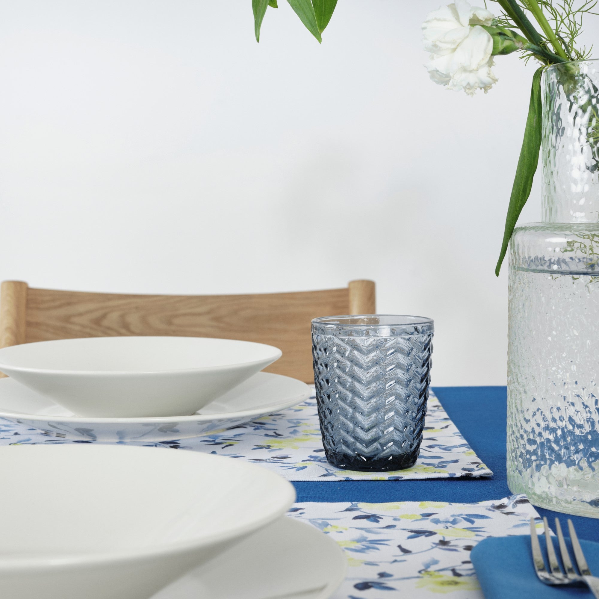 290 CC BLUE SPIGOT GLASS PACK OF 6 UNITS.